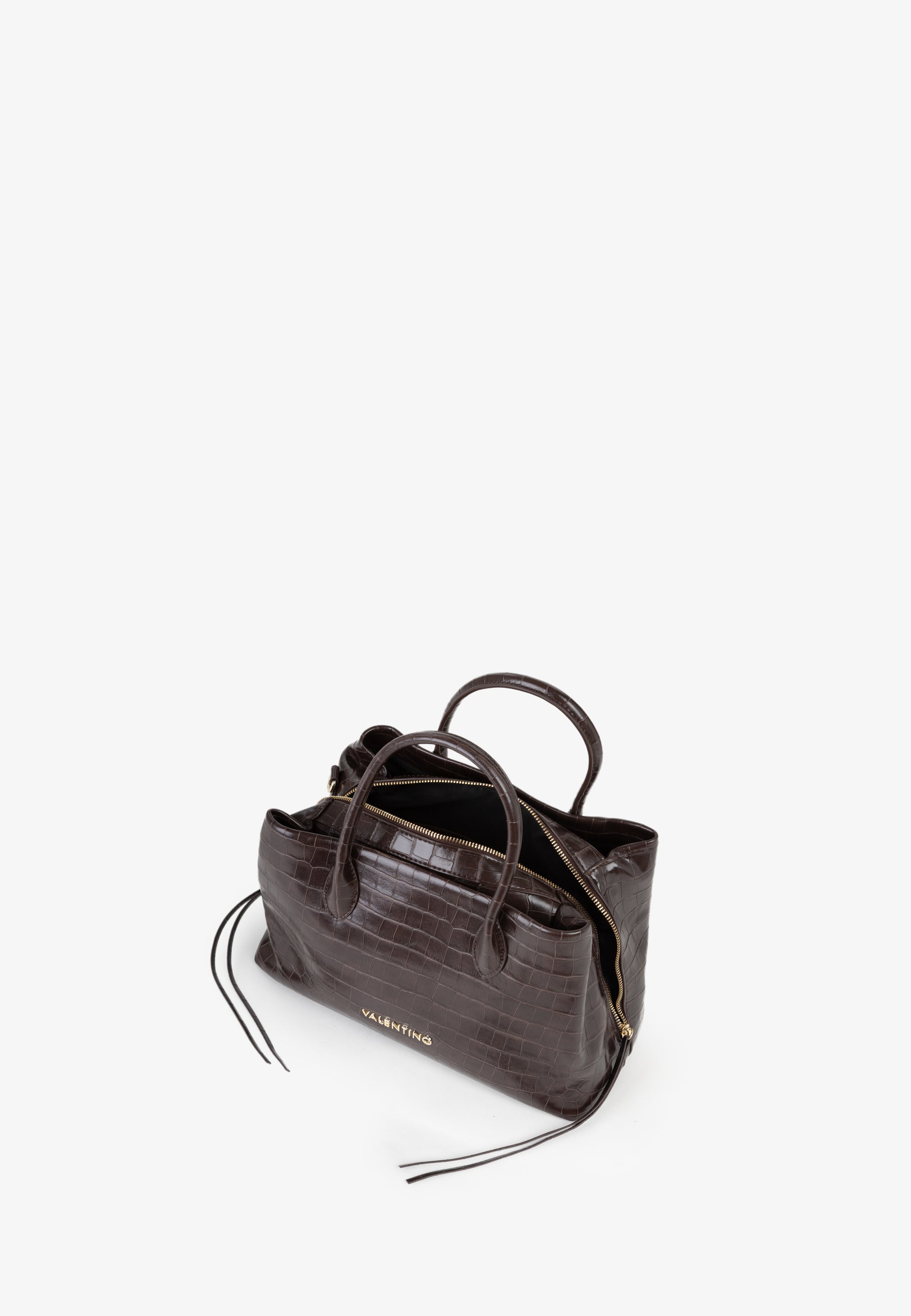 Valentino Borsa a Mano con Trama Effetto Cocco e Tracolla