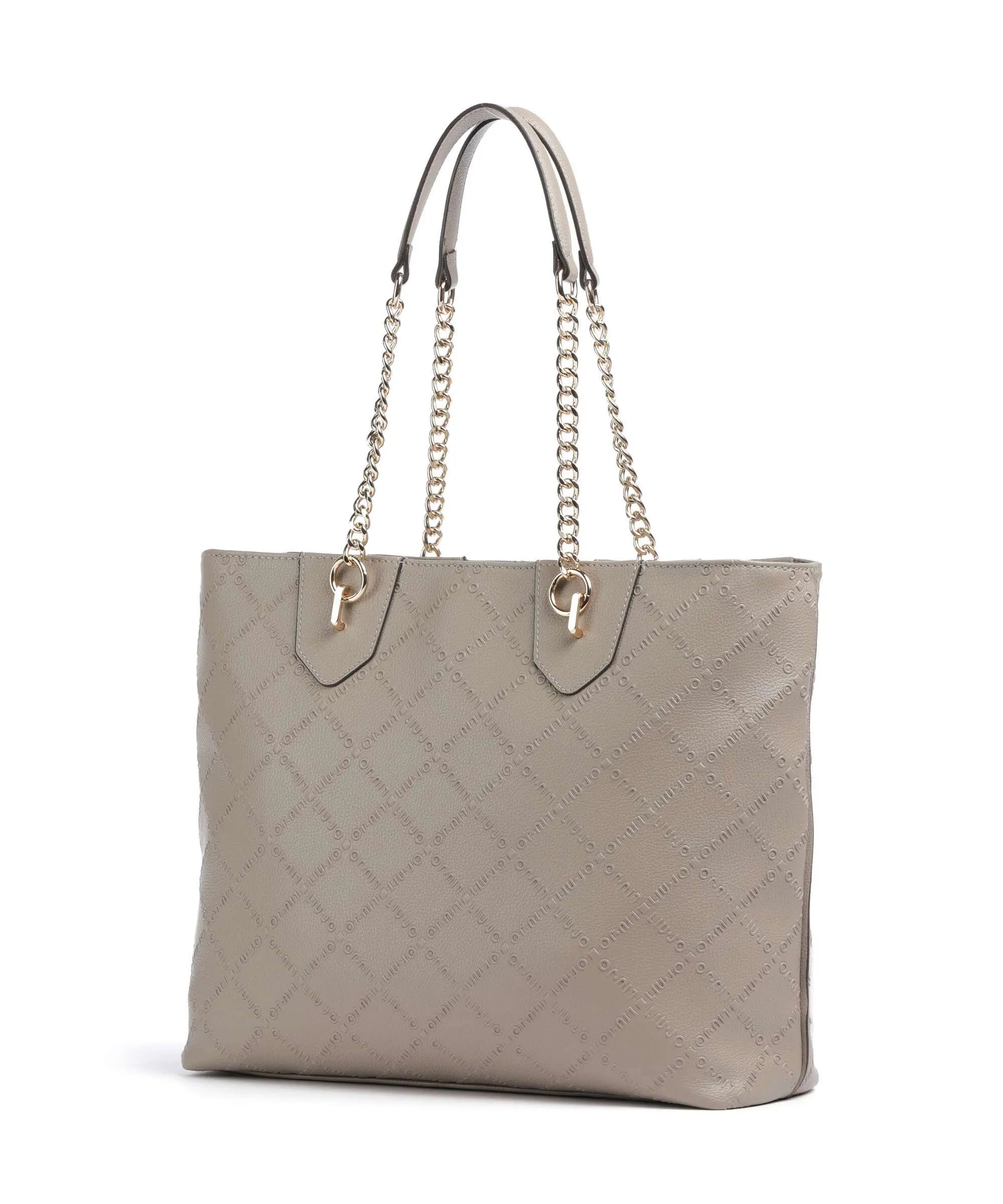 Shopper Liu Jo con manici a catena e logo in rilievo