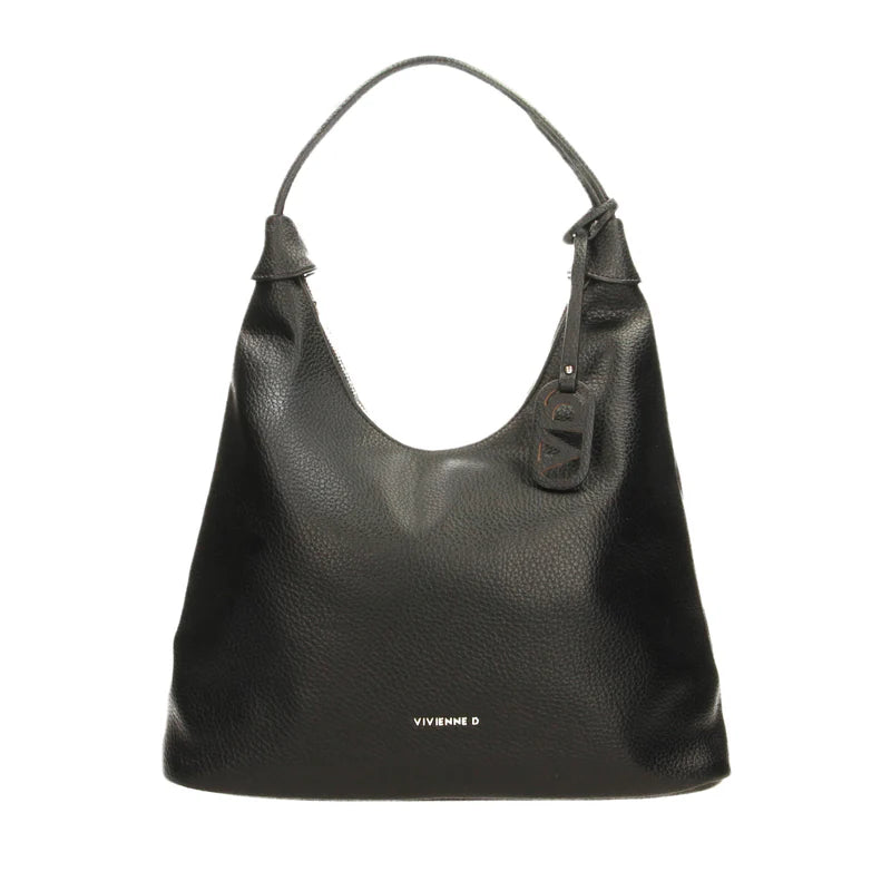 Borsa Vivienne D donna a spalla grande design moderno elegante Nero TU | Giò Fashion