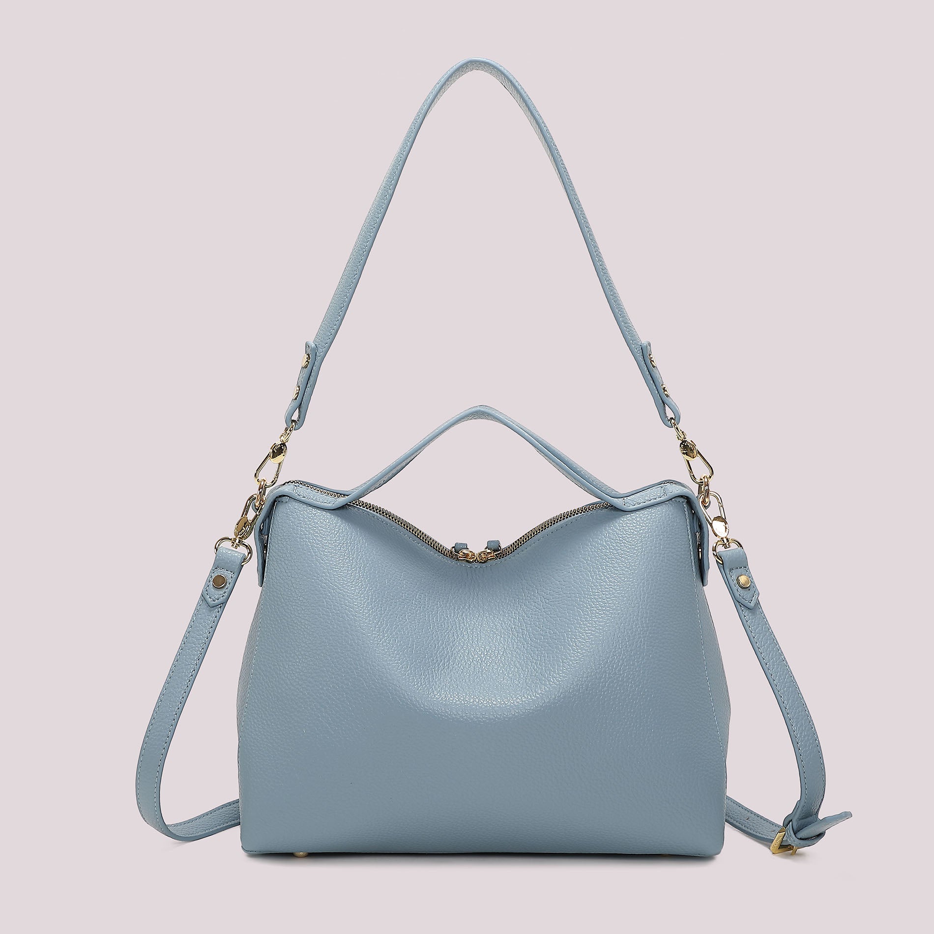 Mimi Mua borsa a spalla morbida con coulisse e tracolla regolabile AZZURRO TU | Giò Fashion
