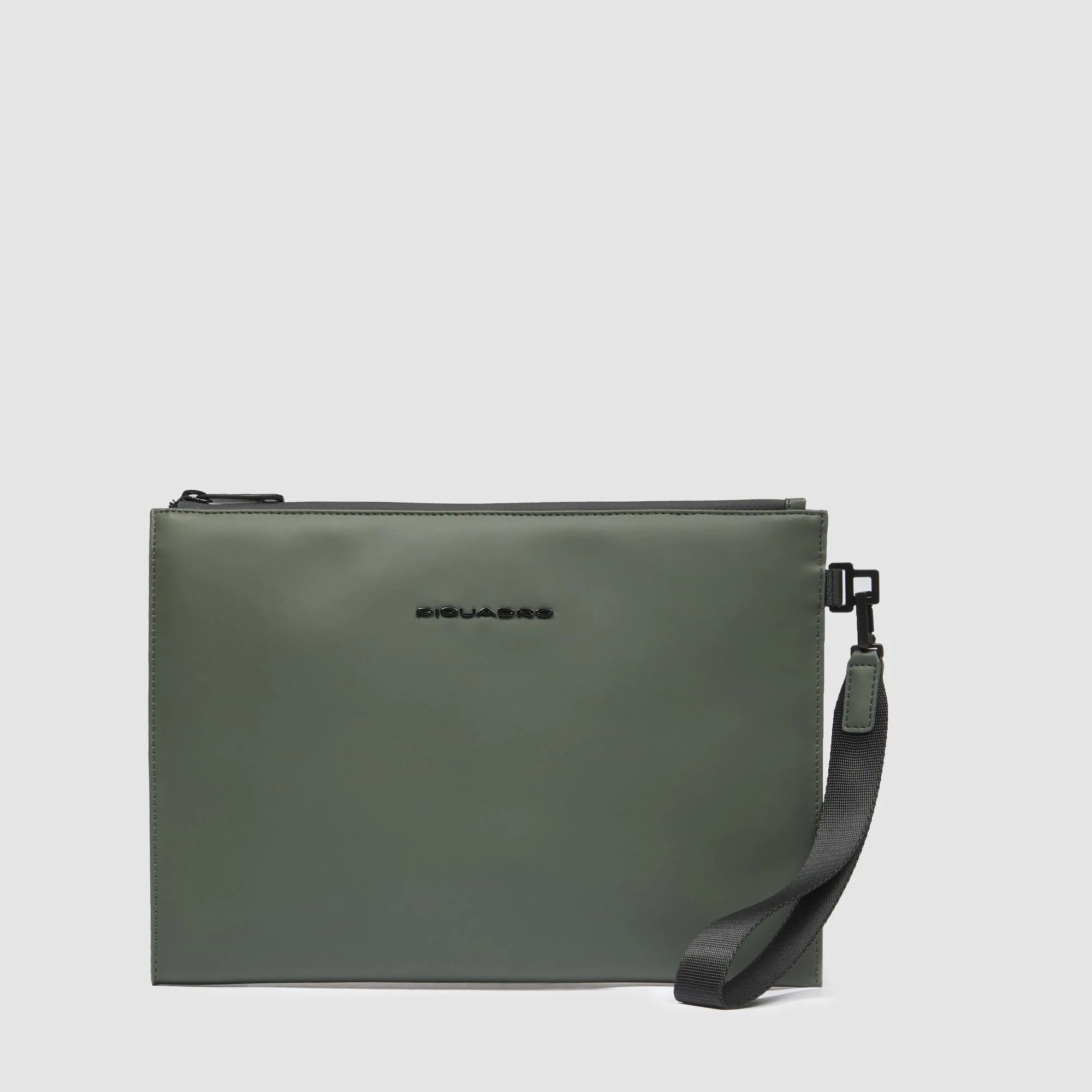 Pochette porta iPad Piquadro in pelle Verde TU | Giò Fashion