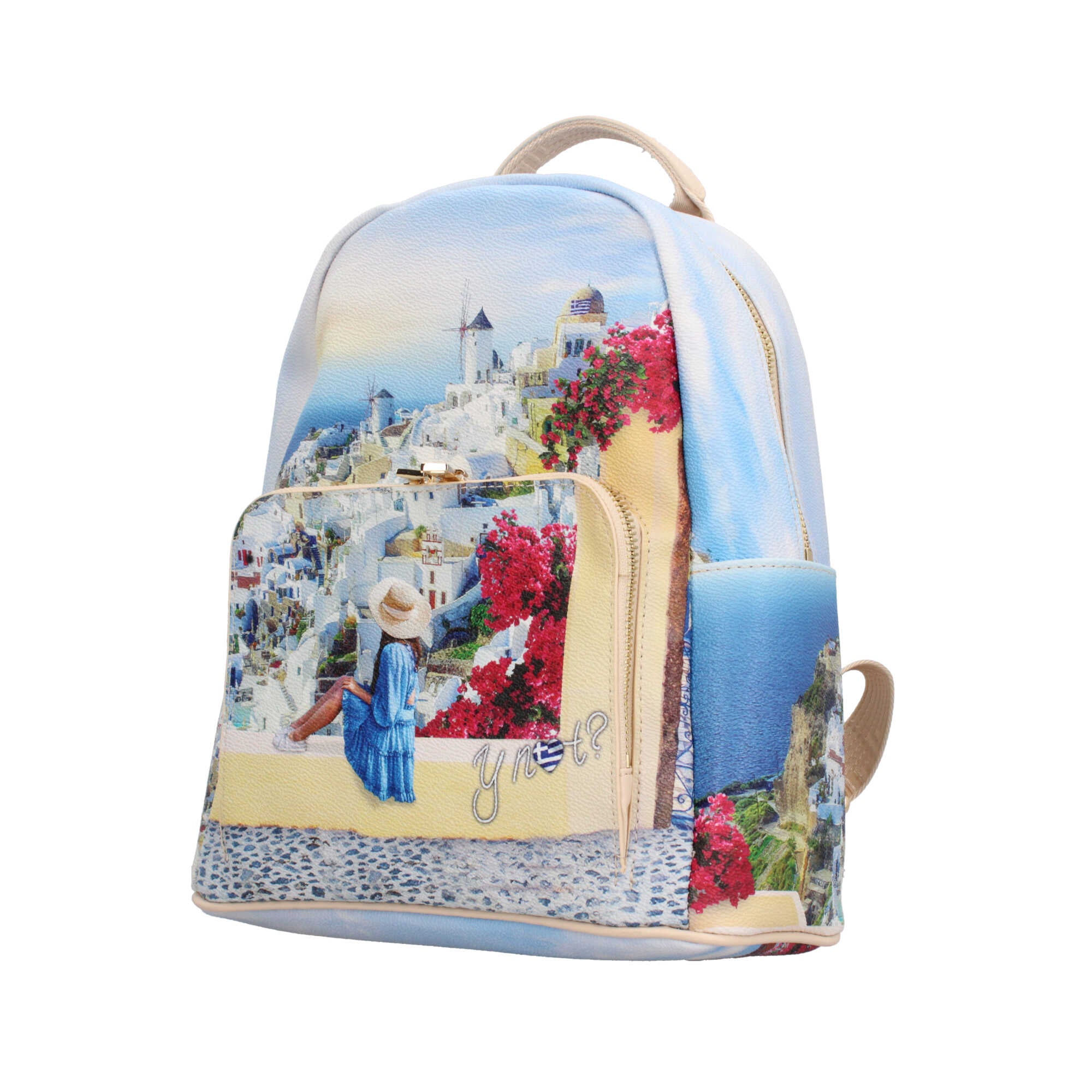 Zaino YNot con stampa esclusiva e design ergonomico per il massimo comfort GREEK SUMMER TU | Giò Fashion