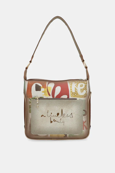 Borsa Anekke Donna a Spalla con Tracolla Regolabile Stile Casual Elegante Beige TU | Giò Fashion