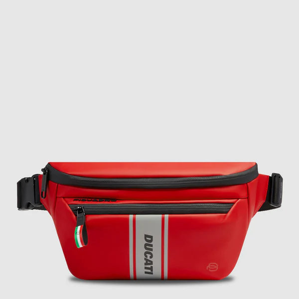 Marsupio Piquadro Ducati in materiale tecnico con dettagli sportivi Rosso TU | Giò Fashion