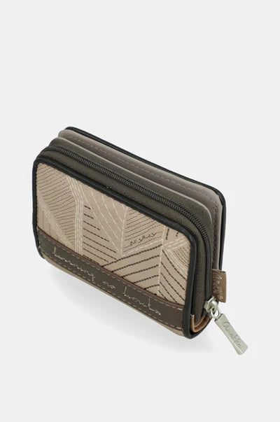 Portafoglio donna Anekke piccolo con zip compatto Beige TU | Giò Fashion