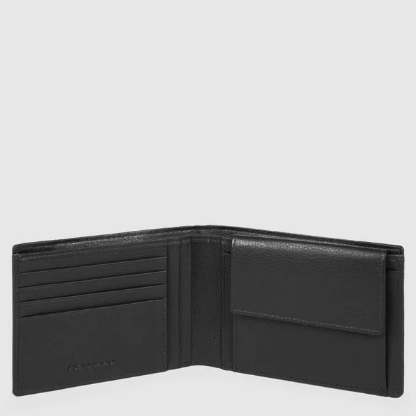 Piquadro portafoglio da uomo verticale in pelle con scomparti per carte NERO TU | Giò Fashion