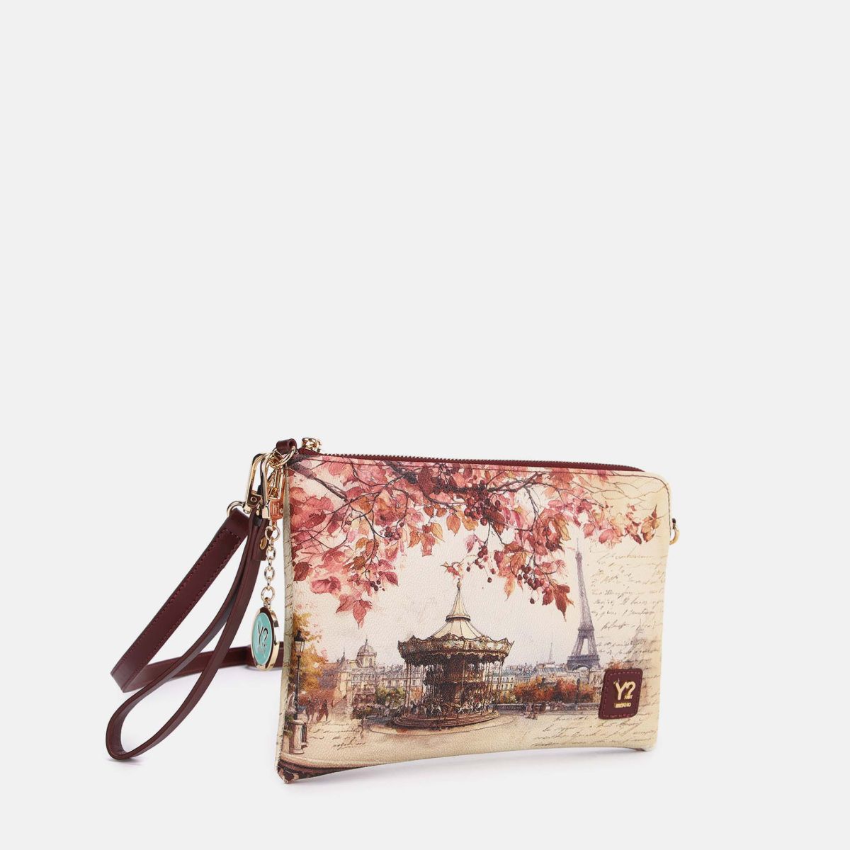 Ynot? Yes Bag Clutch Donna con Tracolla e Tasca Zip