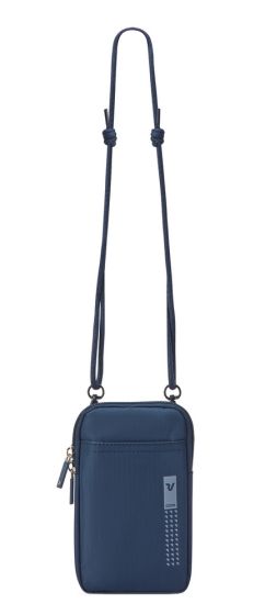 Roncato tracolla compatta porta smartphone con corda regolabile e tasche zip BLU TU | Giò Fashion