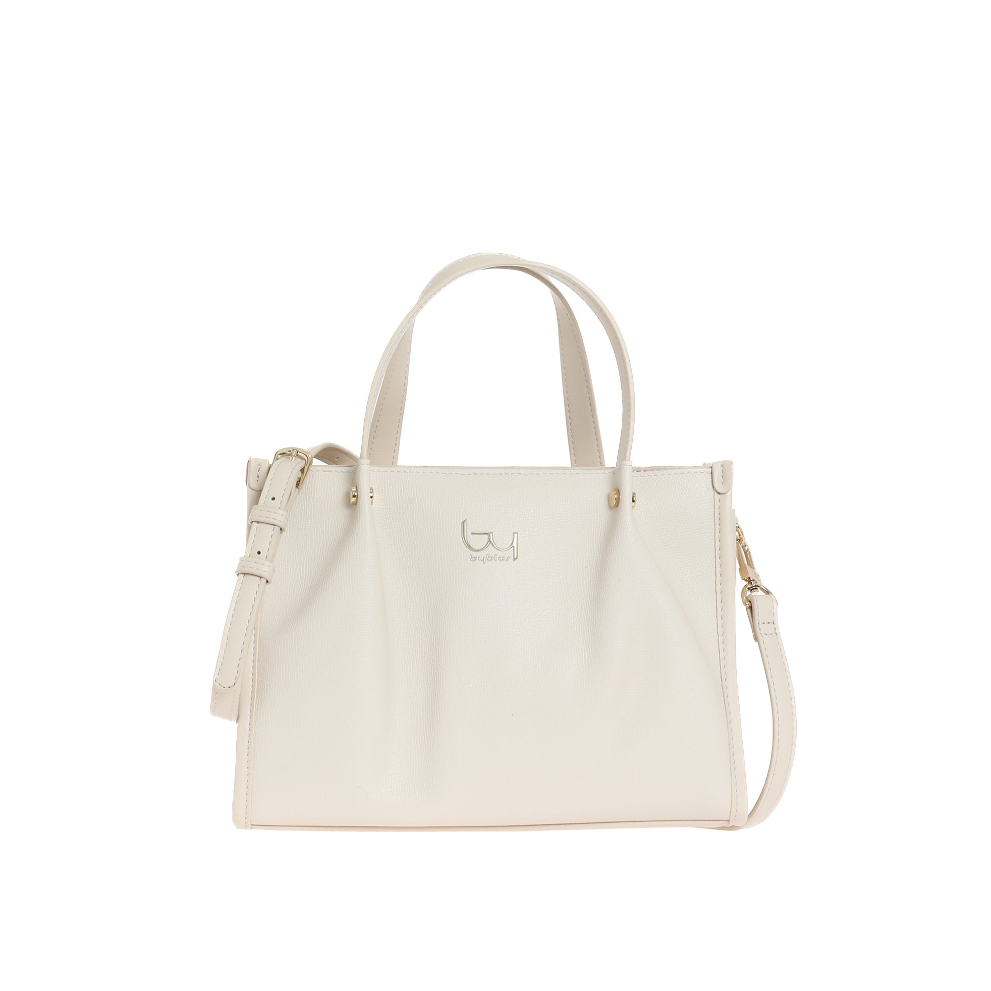 By Byblos borsa a mano con tracolla removibile e logo in metallo Avorio TU | Giò Fashion