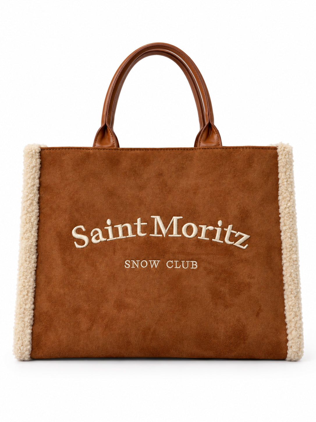 Borsa a Mano Kuvé Saint Moritz Snow Club con Profili Teddy