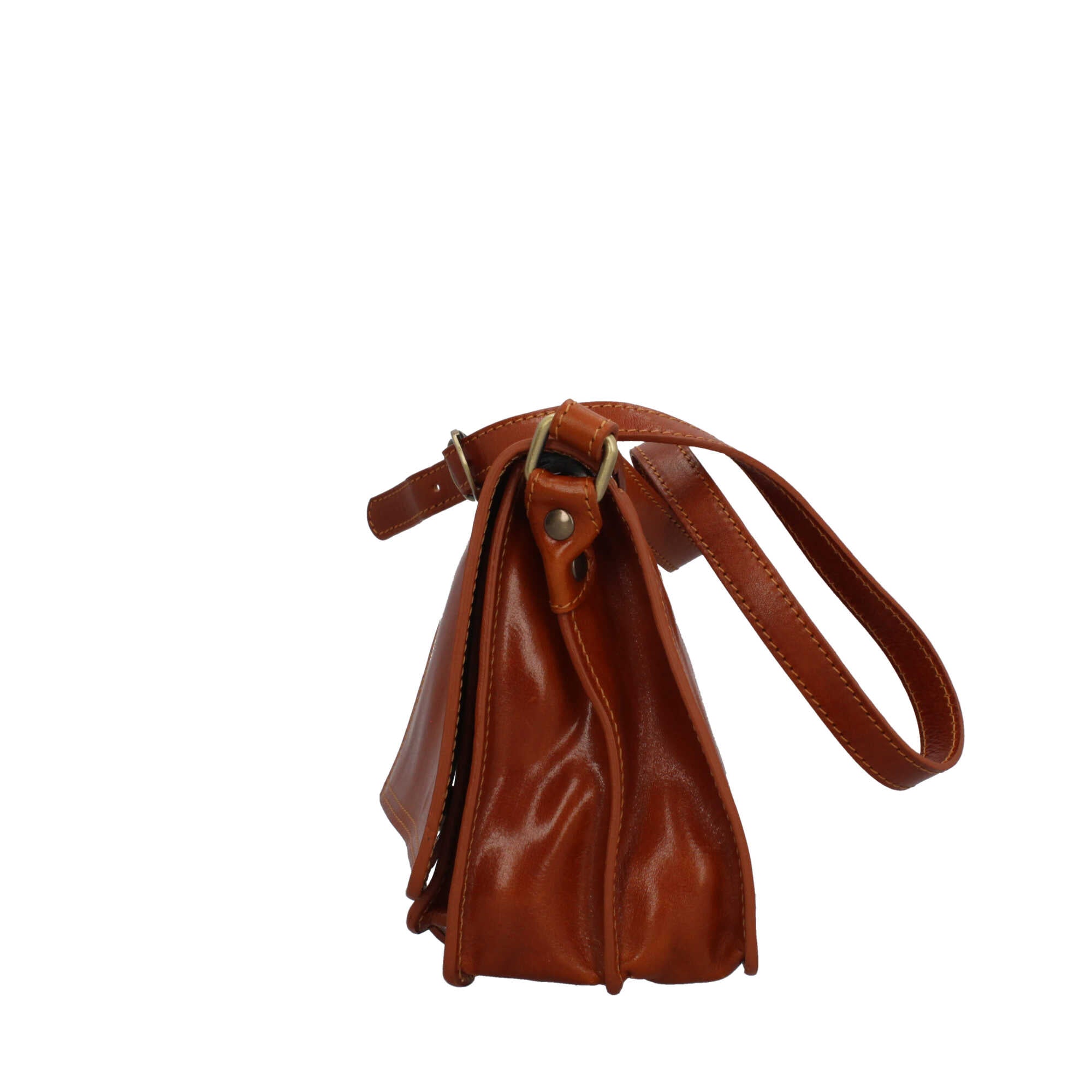 Borsa a tracolla in vera pelle artigianale Made in Italy