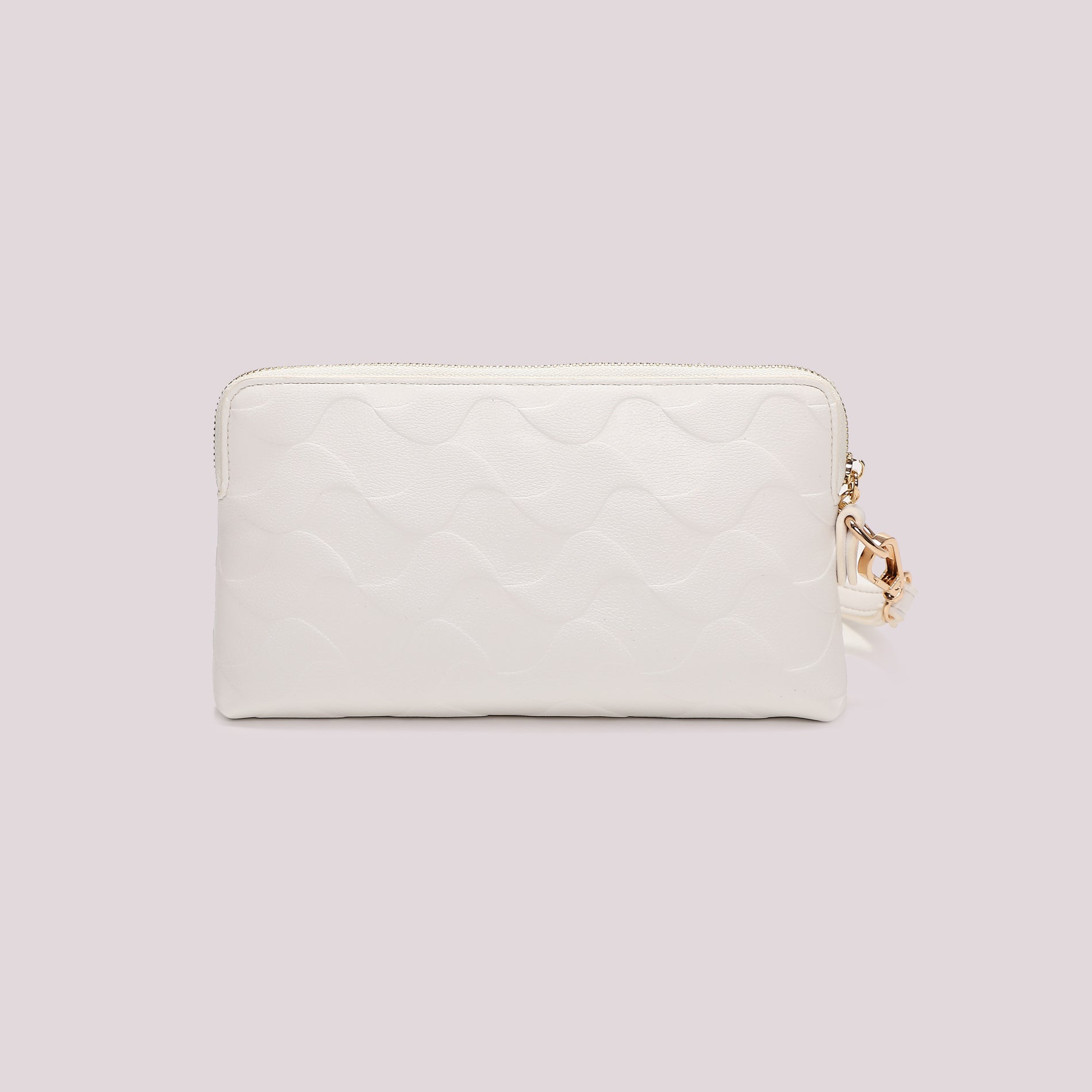Portafoglio donna Mimi Mua con zip e laccetto da polso design moderno Bianco TU | Giò Fashion