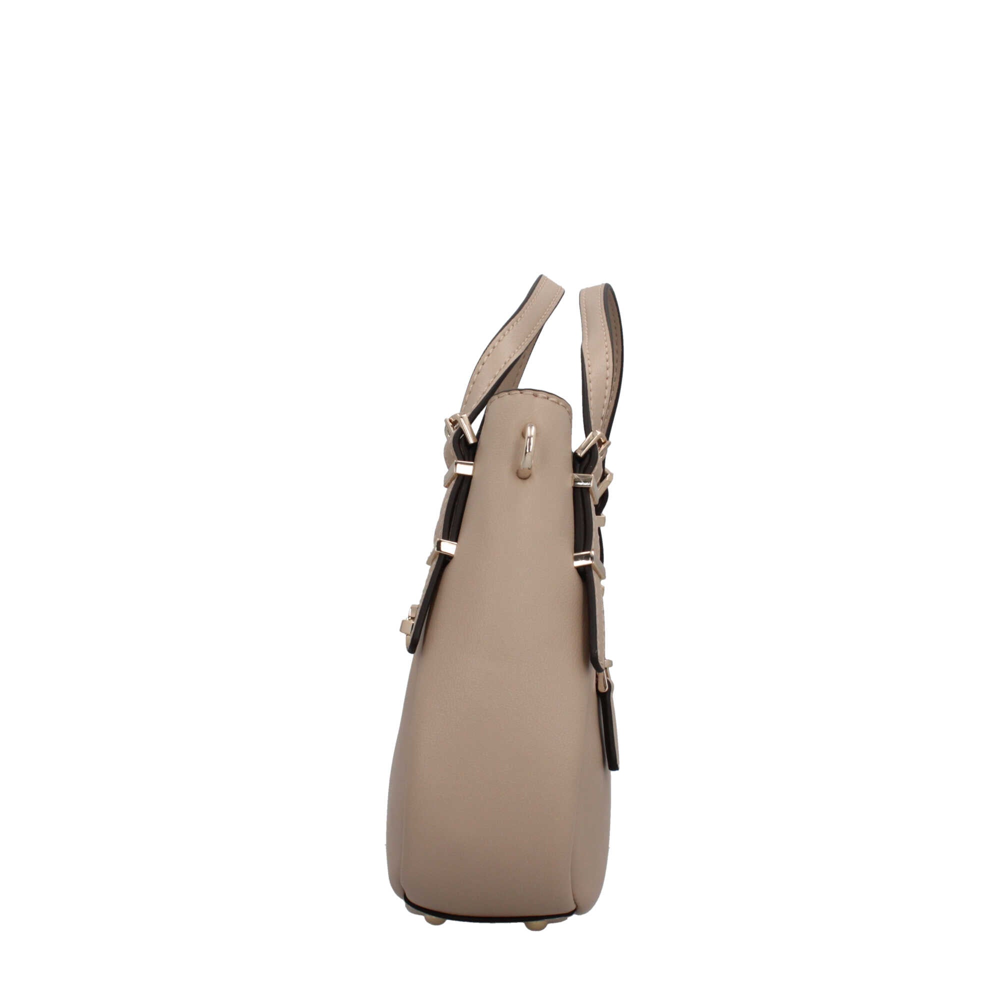 Borsa Guess a mano e tracolla con logo metallico Beige TU | Giò Fashion