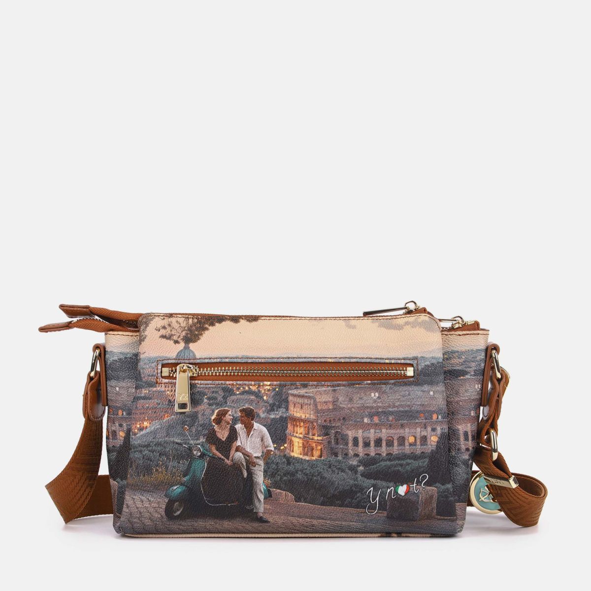 Ynot? Yes Bag Borsa a Spalla Donna con 3 Scomparti