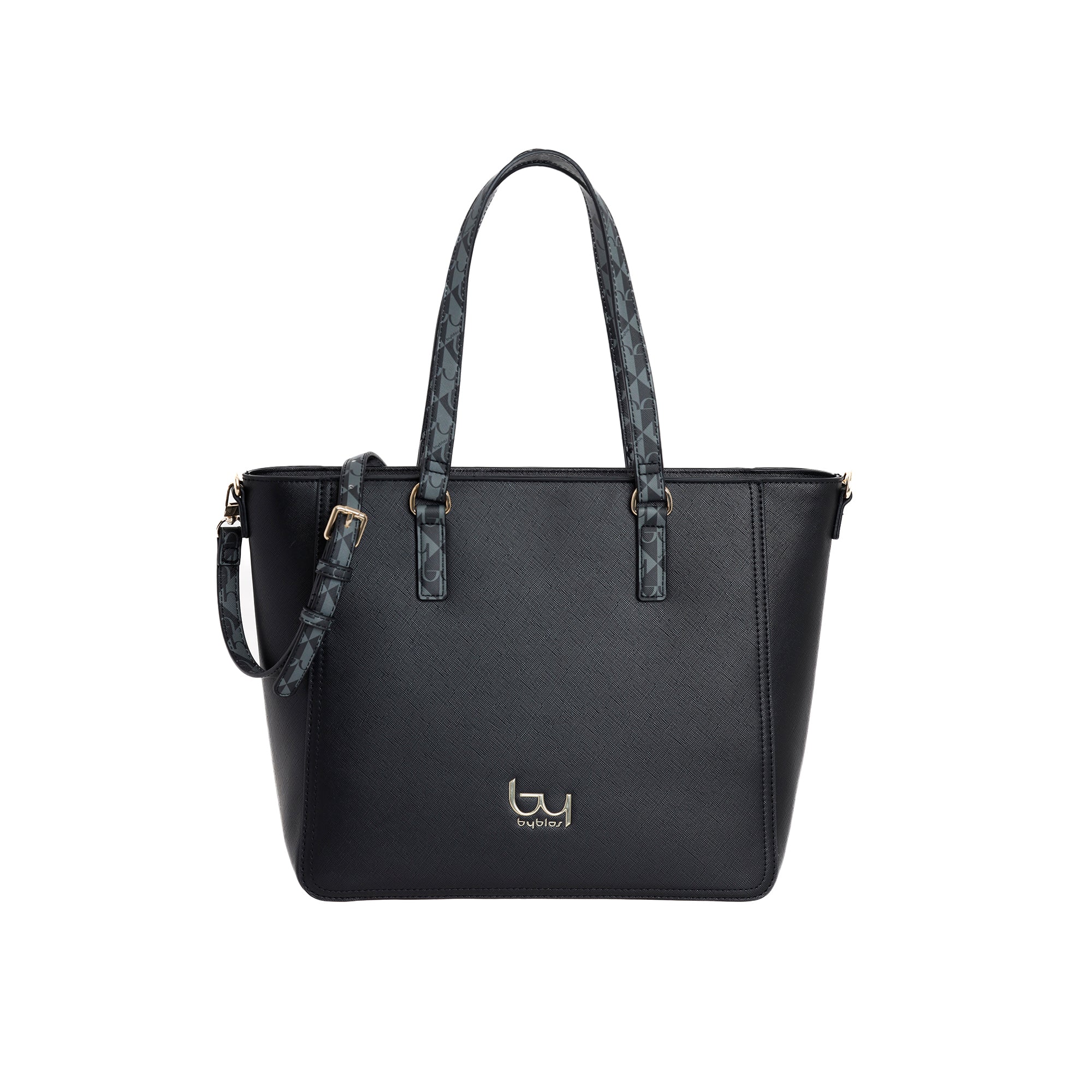 Borsa shopping Byblos donna capiente con doppio manico e tracolla regolabile Nero TU | Giò Fashion