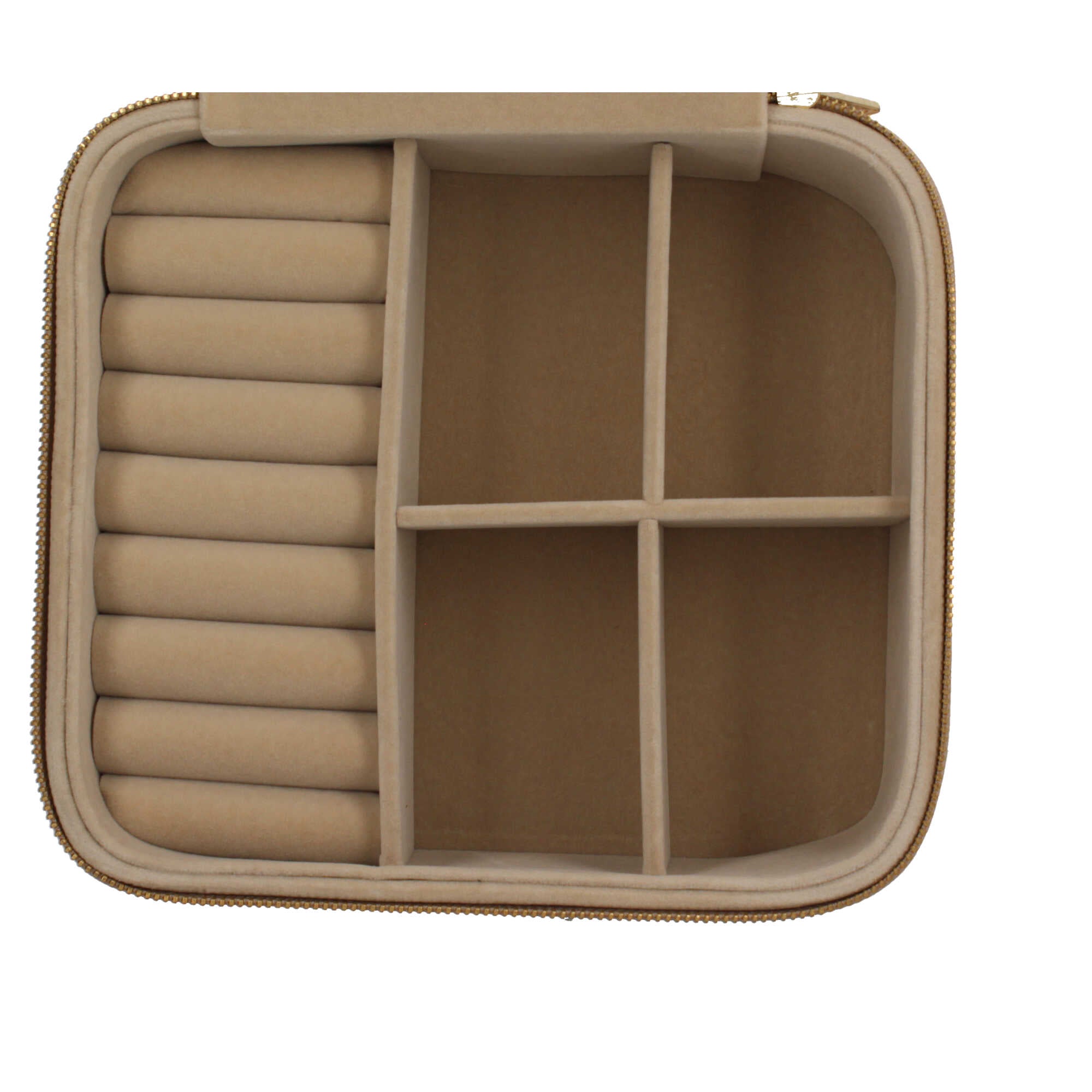 Valentino portagioie rigido in ecopelle con interno vellutato Beige TU | Giò Fashion