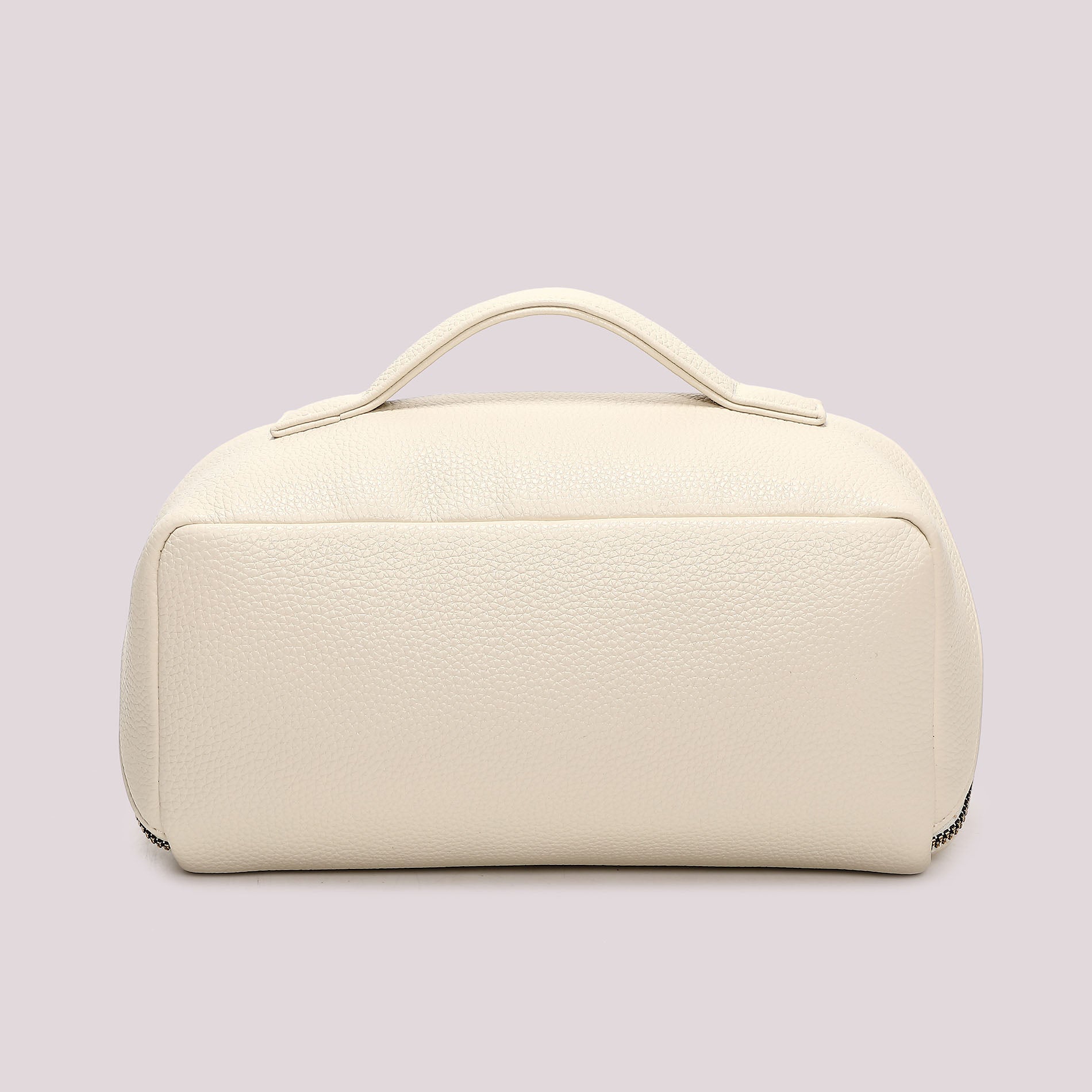 Beauty case donna Mimi Mua con manico e zip superiore design elegante PANNA TU | Giò Fashion