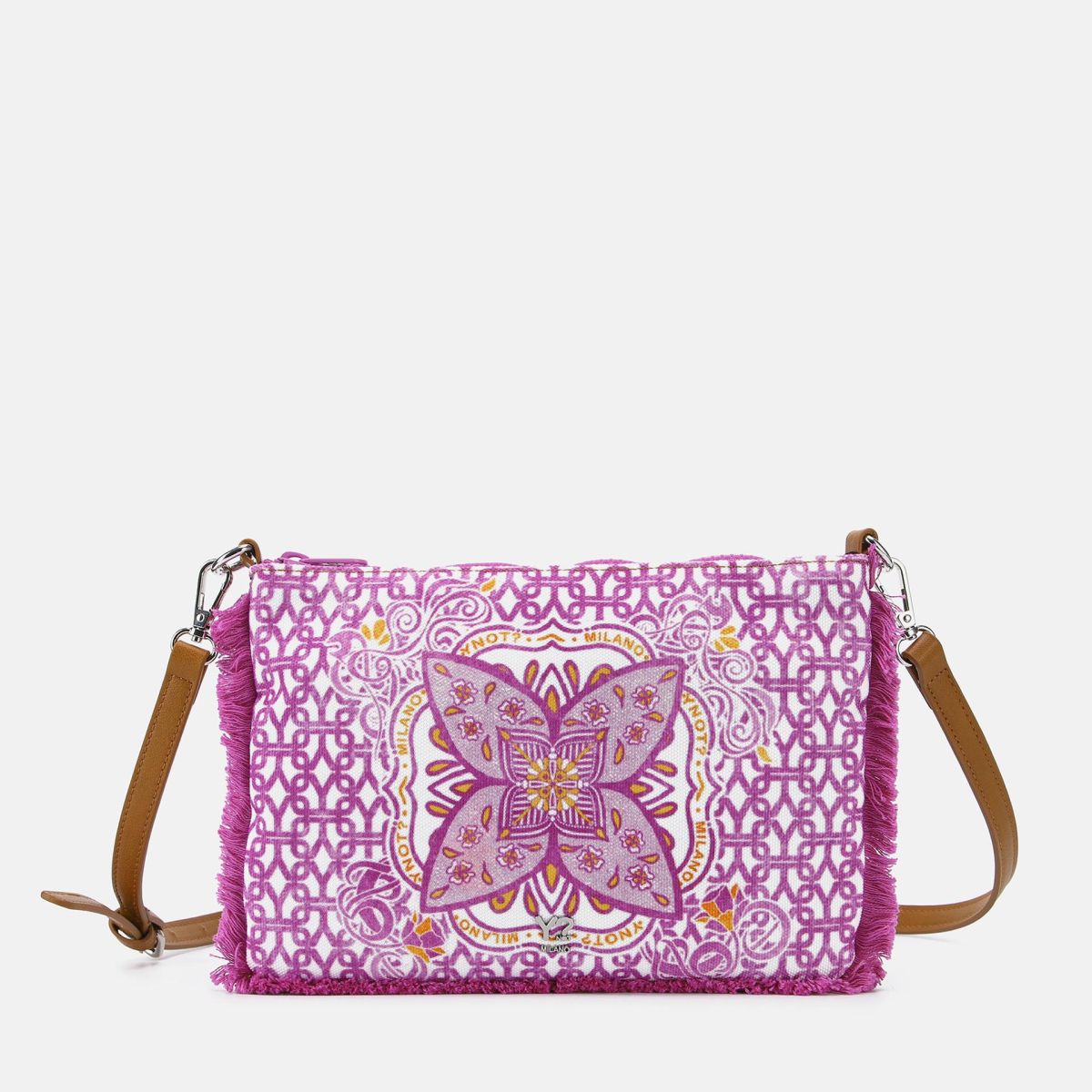 Clutch mare Ynot in tessuto con tracolla rimovibile