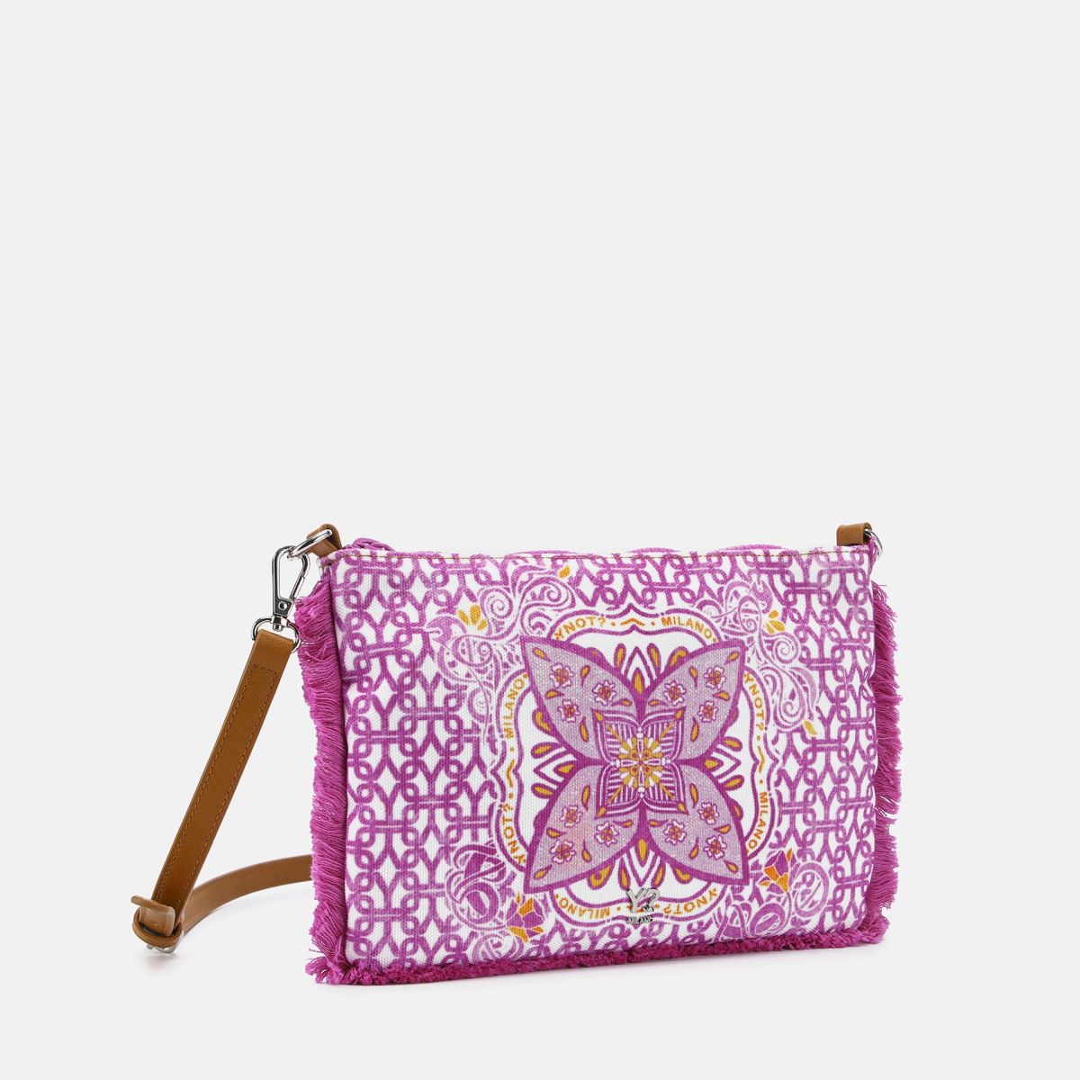 Clutch mare Ynot in tessuto con tracolla rimovibile