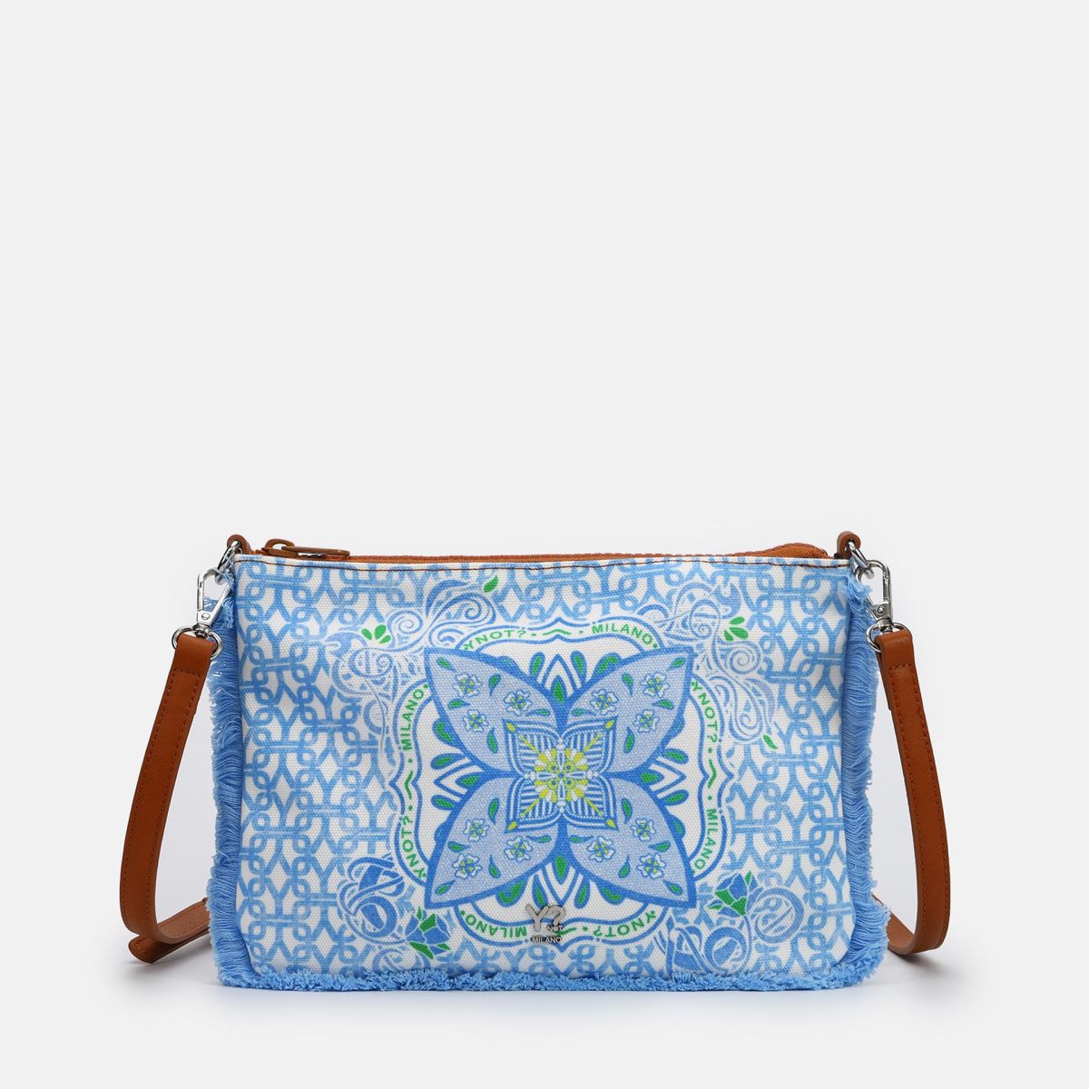 Clutch mare Ynot in tessuto con tracolla rimovibile