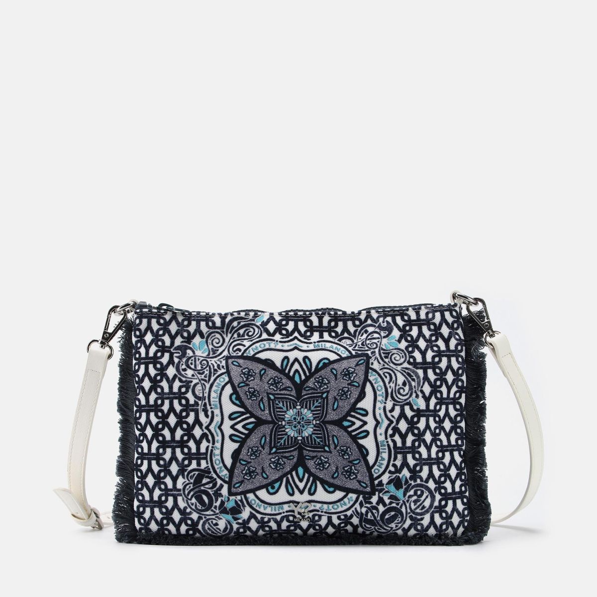Clutch mare Ynot in tessuto con tracolla rimovibile