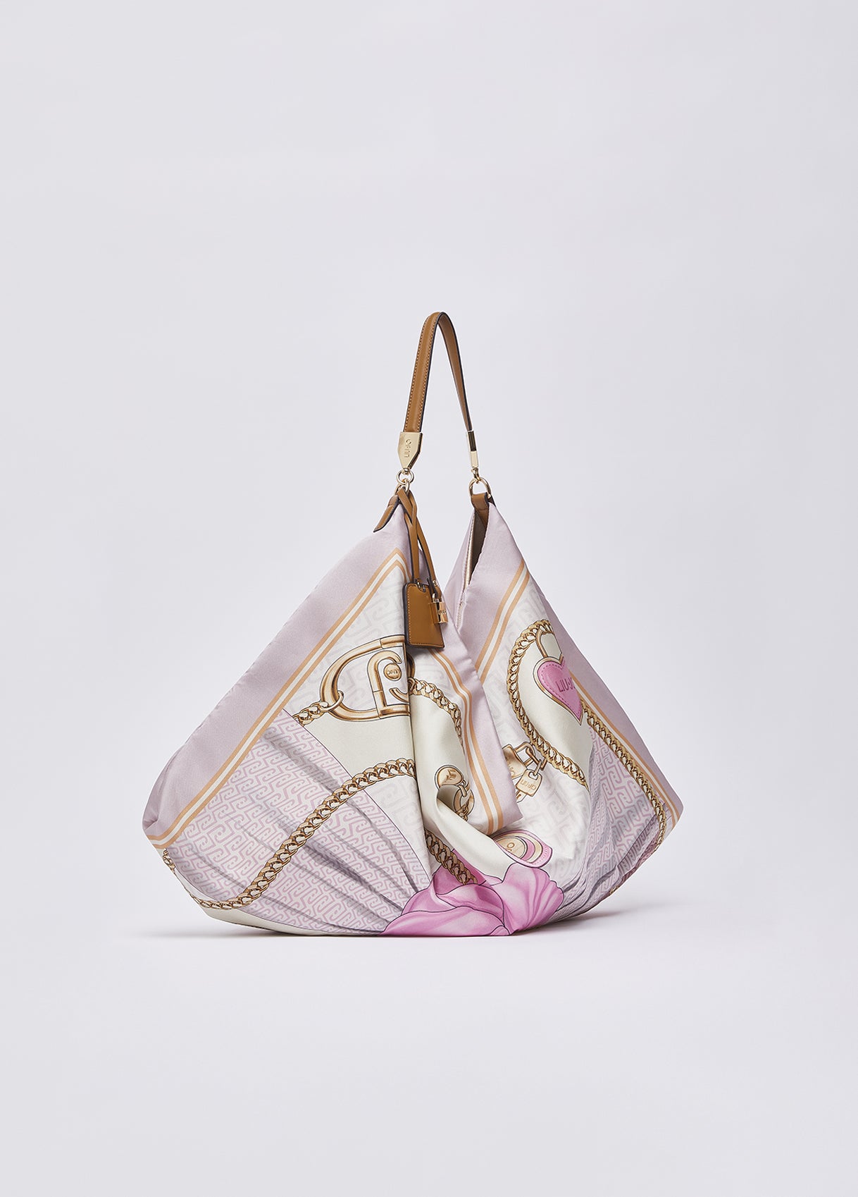 Borsa a spalla Liu Jo grande morbida con chiusura zip e manico regolabile Rosa TU | Giò Fashion