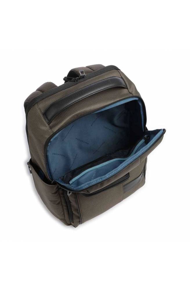 Zaino porta computer Piquadro in tessuto riciclato con tasche organizzate