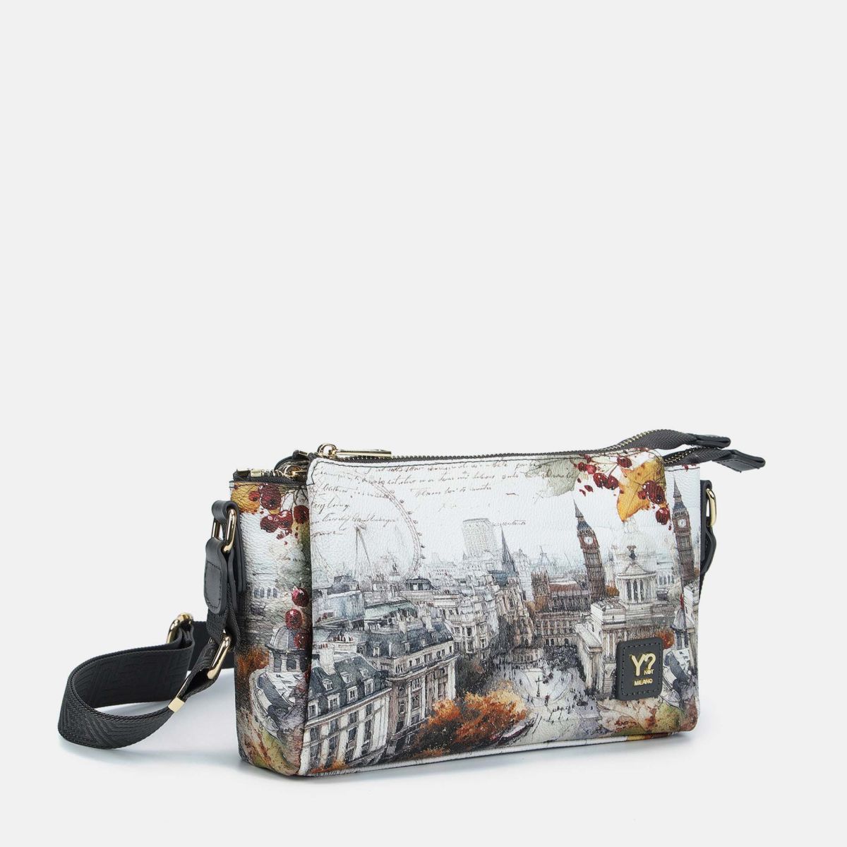 Ynot? Yes Bag Borsa a Spalla Donna con 3 Scomparti