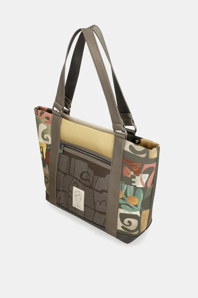 Borsa shopper donna Anekke con manici lunghi e tasca esterna VERDE TU | Giò Fashion