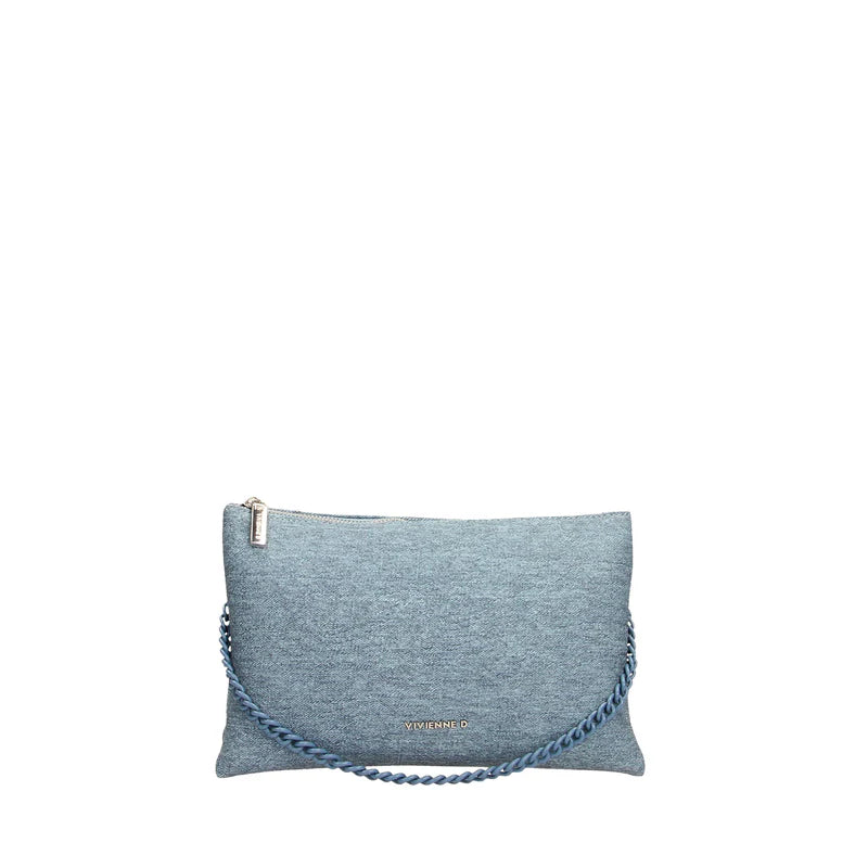 Borsa Vivienne D donna a tracolla con catena design moderno elegante Denim TU | Giò Fashion