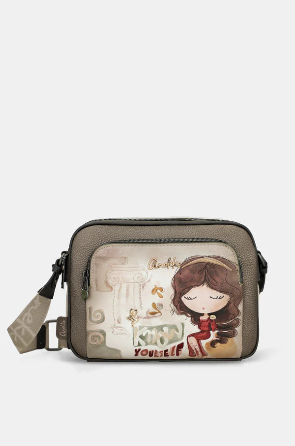 Borsa a tracolla Anekke con tasca frontale con zip e design compatto VERDE TU | Giò Fashion