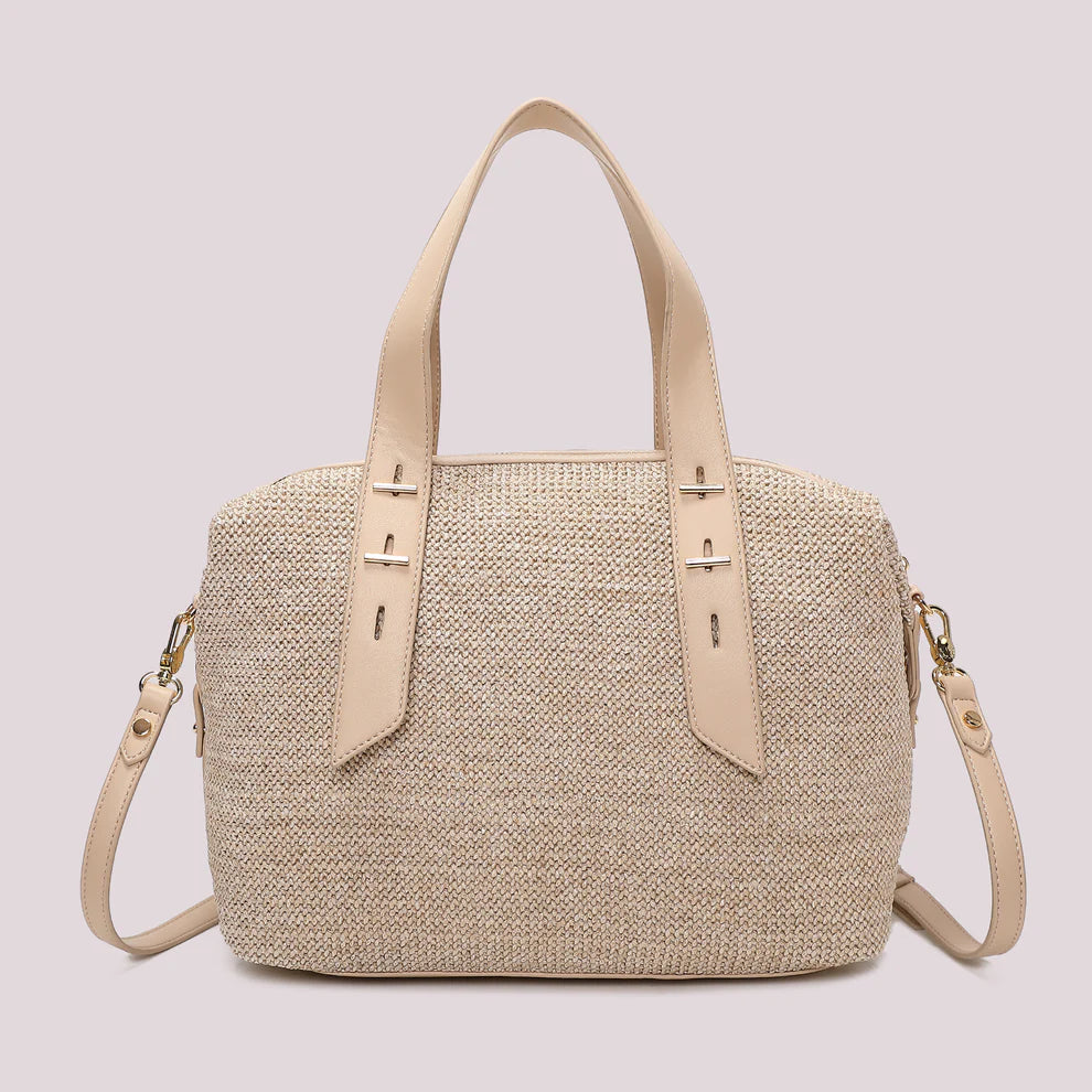 Borsa Bauletto Mimi Mua Paglia Beige TU | Giò Fashion