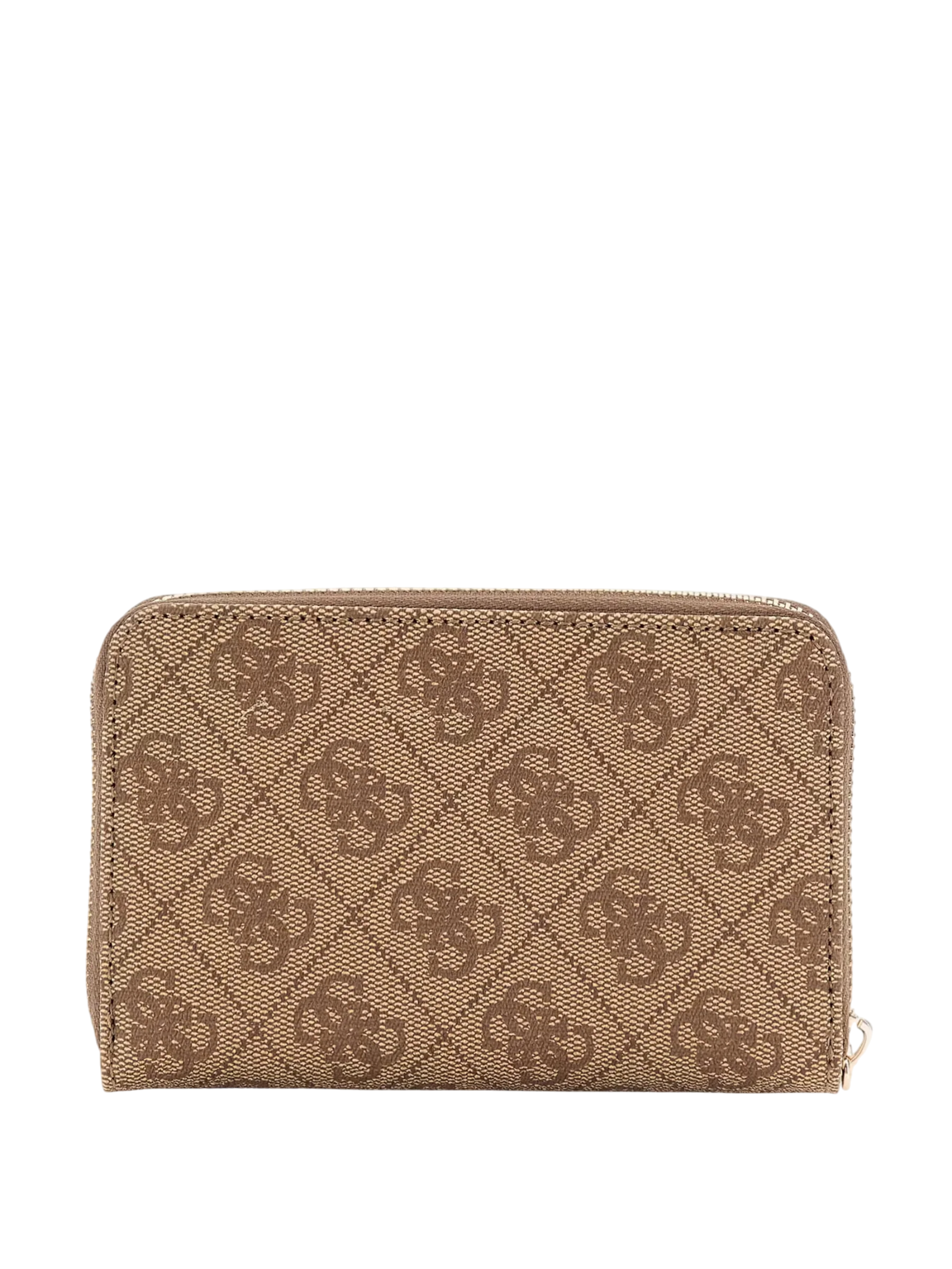 Portafoglio Guess con logo triangolo e chiusura zip