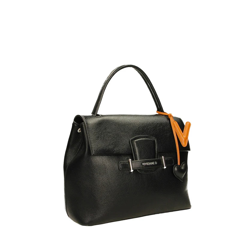 Borsa Vivienne D donna a mano con tracolla design elegante strutturato Nero TU | Giò Fashion