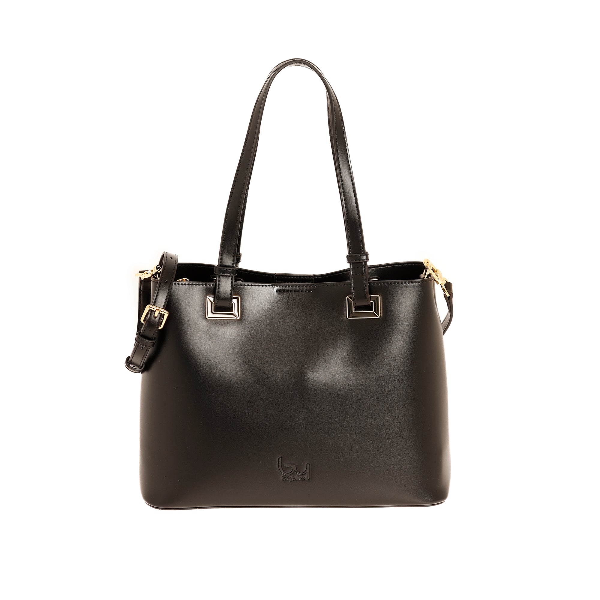 Borsa a spalla Byblos donna elegante con doppio manico e tracolla regolabile Nero TU | Giò Fashion