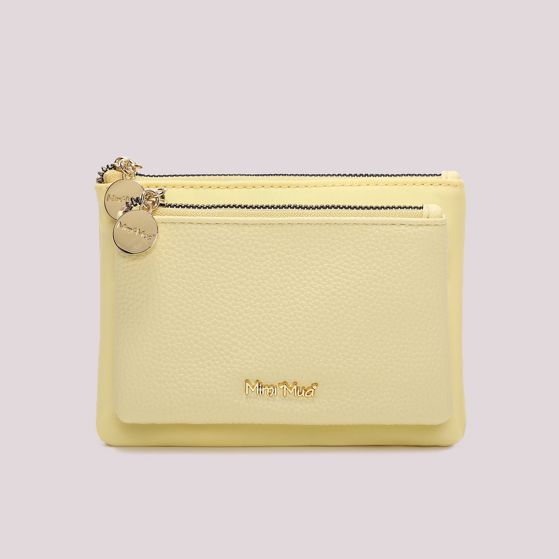 Mimi Mua pochette organizer donna con doppio scomparto GIALLO CHIARO TU | Giò Fashion