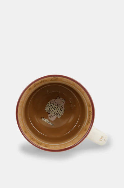 Tazza Anekke in ceramica con manico decorato design illustrato originale Bianco TU | Giò Fashion
