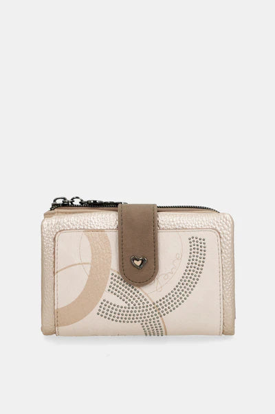 Portafoglio donna Anekke medio con zip organizer carte e monete Beige TU | Giò Fashion