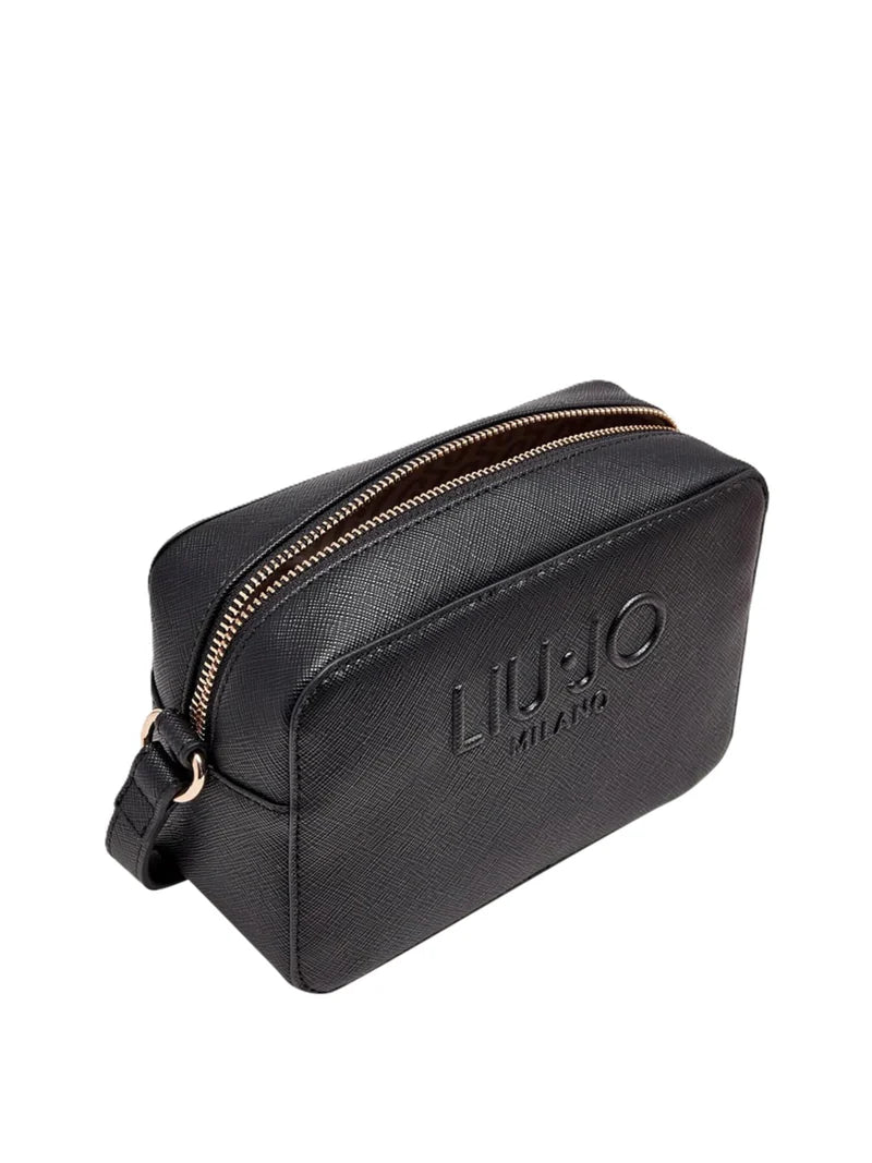 Borsa a tracolla Liu Jo dal design compatto con logo frontale NERO TU | Giò Fashion