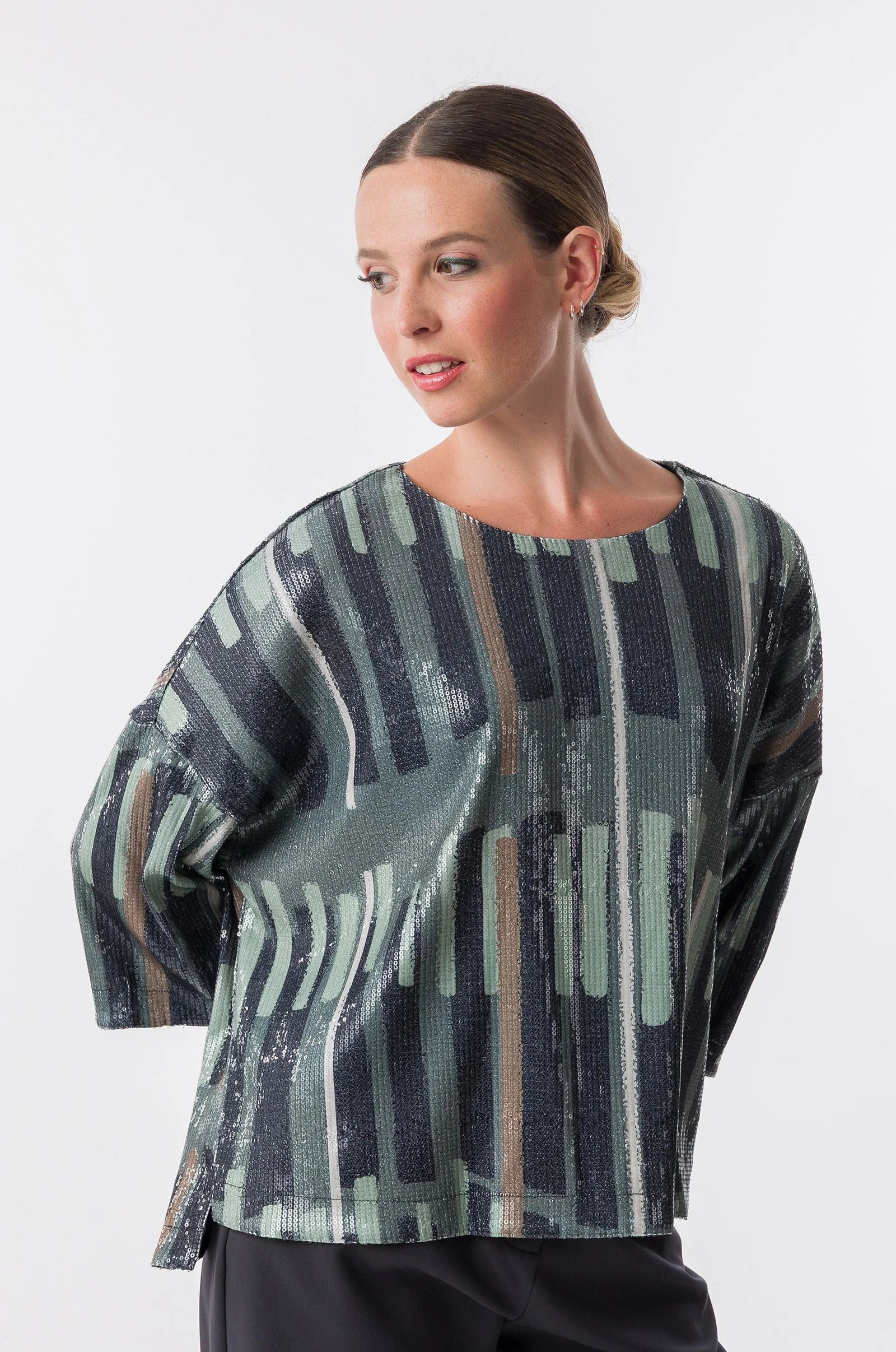 Camicia Donna Anekke con Stampa Artistica ed Effetto Brillante