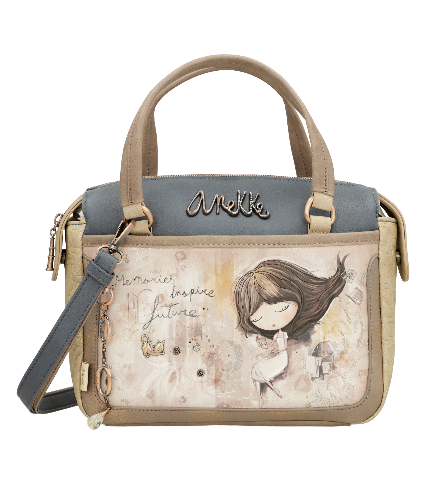 Borsa Anekke elegante e compatta con tracolla regolabile Blu TU | Giò Fashion