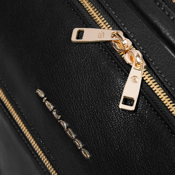 Borsa Piquadro in pelle con scomparto per laptop e doppia tasca frontale Nero TU | Giò Fashion