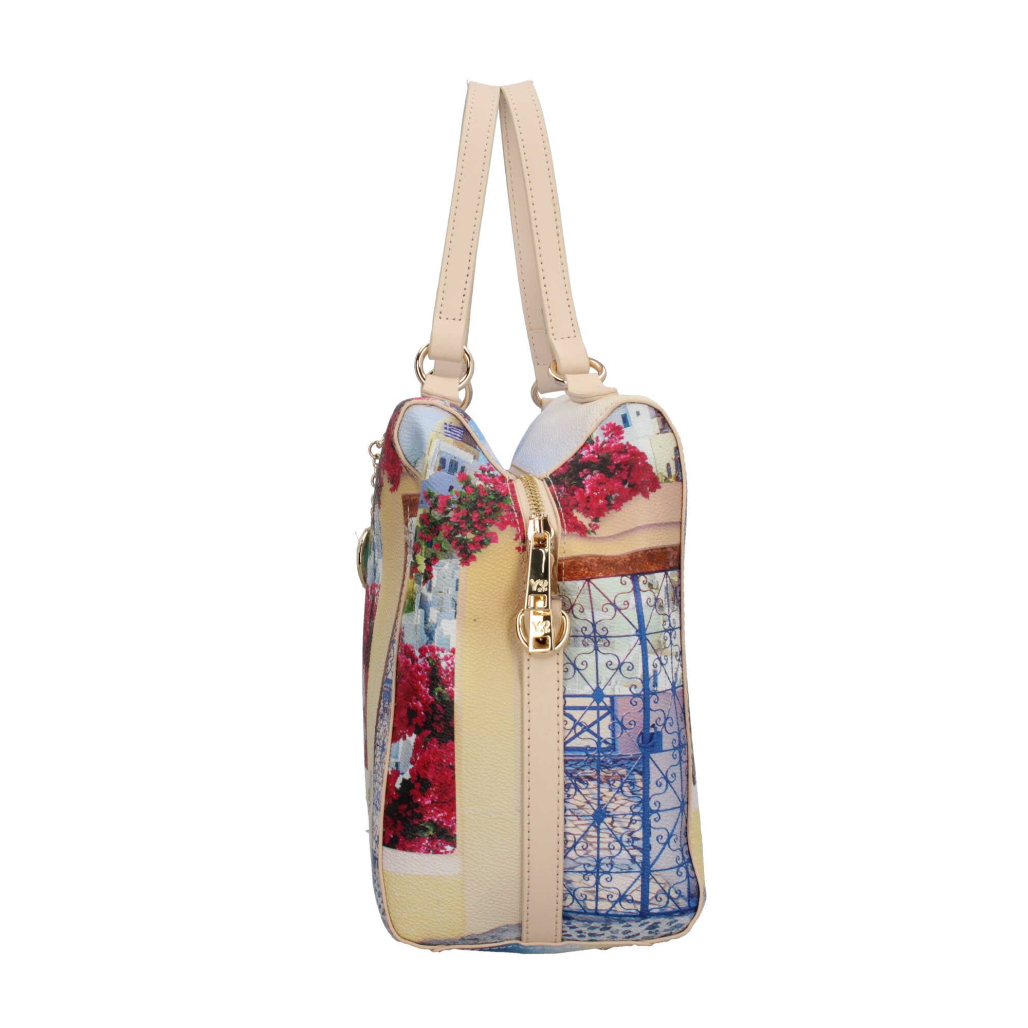 Borsa bauletto YNot con stampa artistica e tracolla regolabile