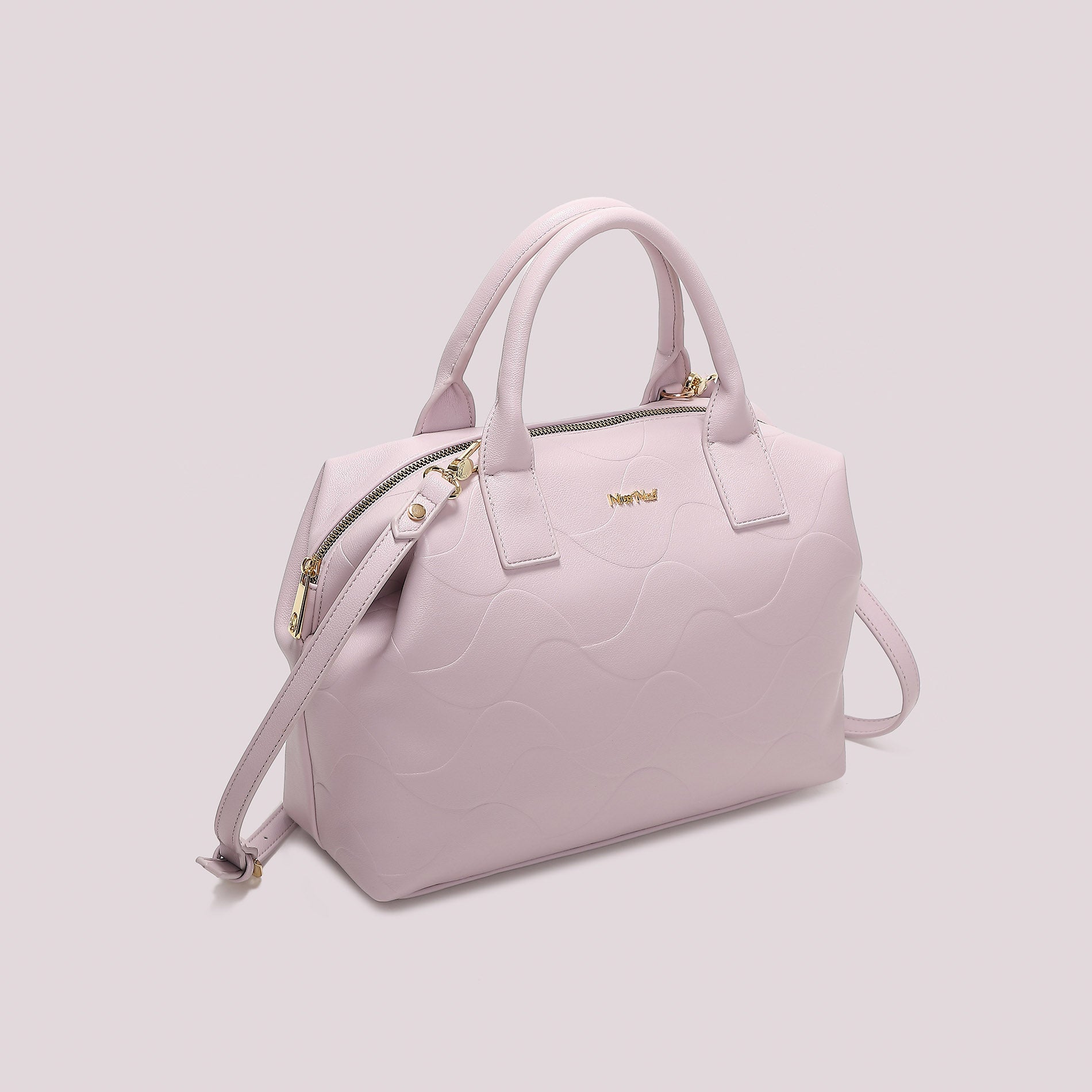 Borsa a mano donna Mimi Mua con tracolla e motivo trapuntato stile elegante Lilla TU | Giò Fashion