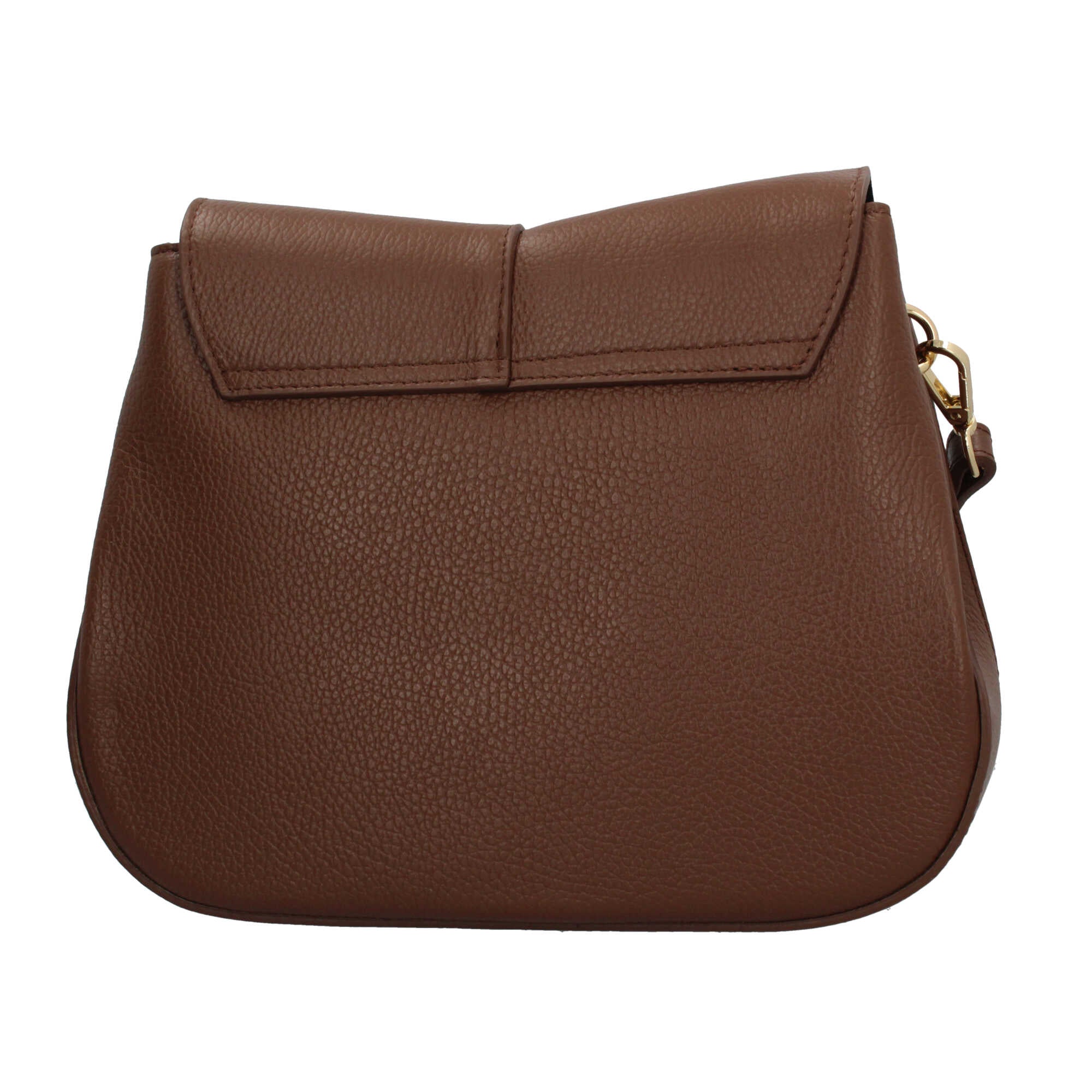 Borsa Made in Italy a spalla in stile compatto con manico regolabile Marrone TU | Giò Fashion