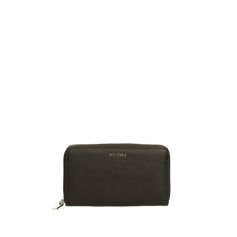 Portafoglio Vivienne D donna grande con zip design moderno raffinato Nero TU | Giò Fashion