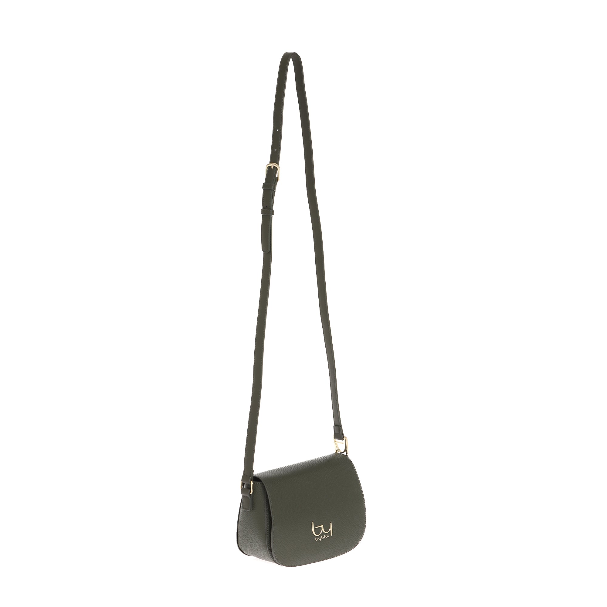 Borsa a tracolla By Byblos con patta e logo frontale VERDE TU | Giò Fashion
