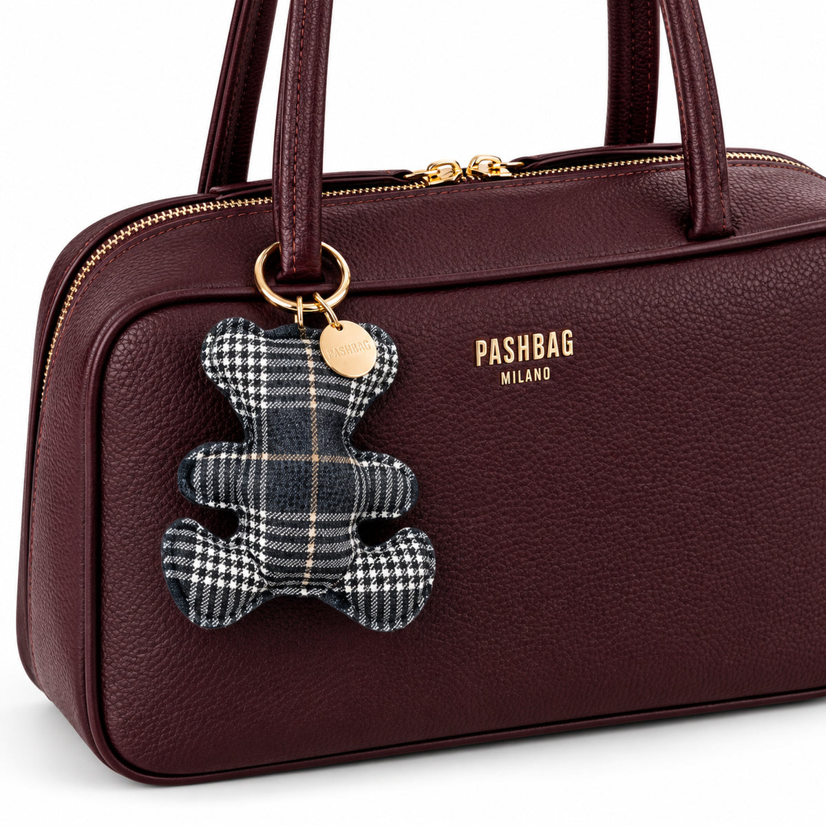 PashBag Borsa a Spalla Donna con Doppi Manici e Charm