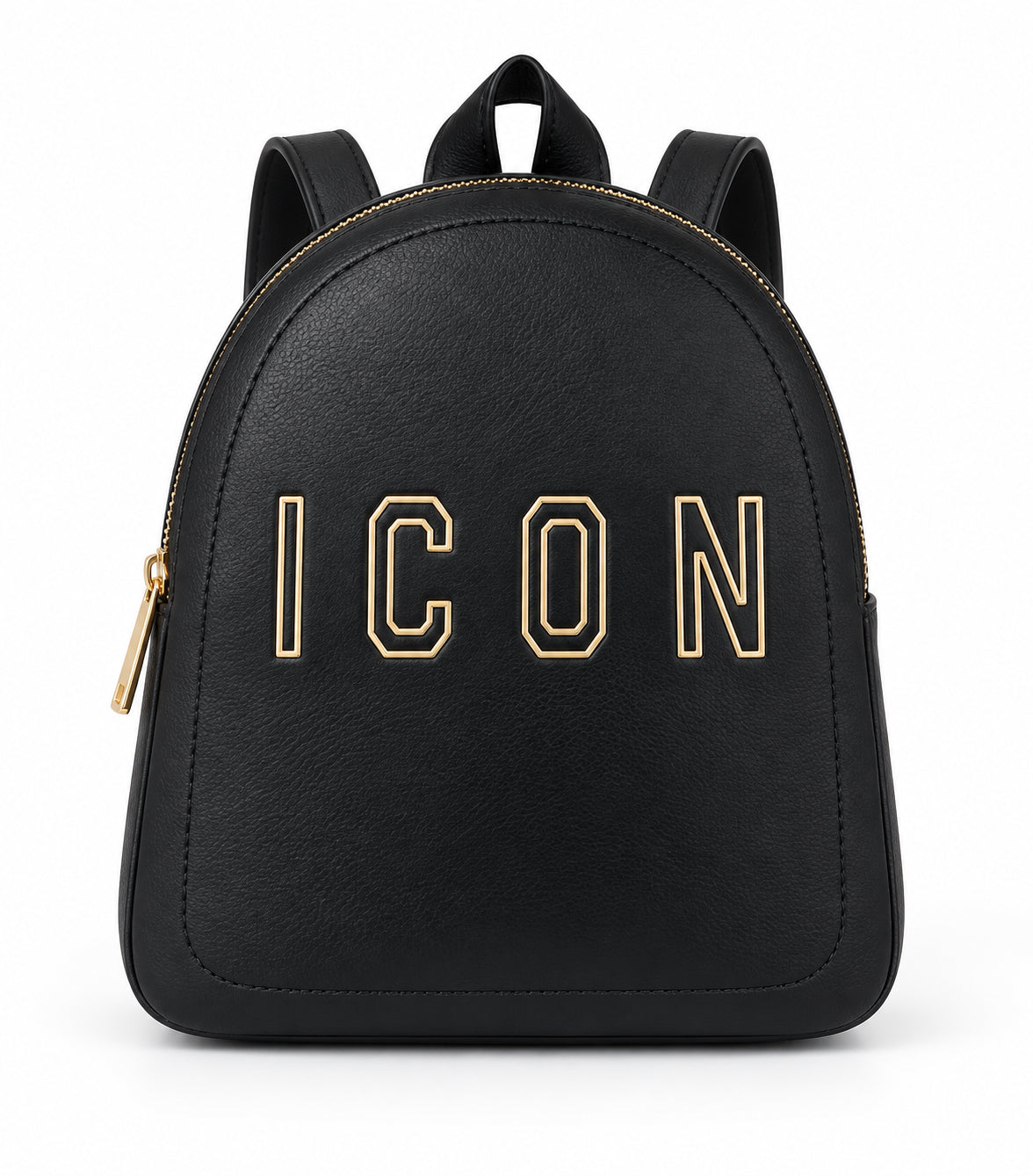 Zaino piccolo effetto pelle con logo a contorno