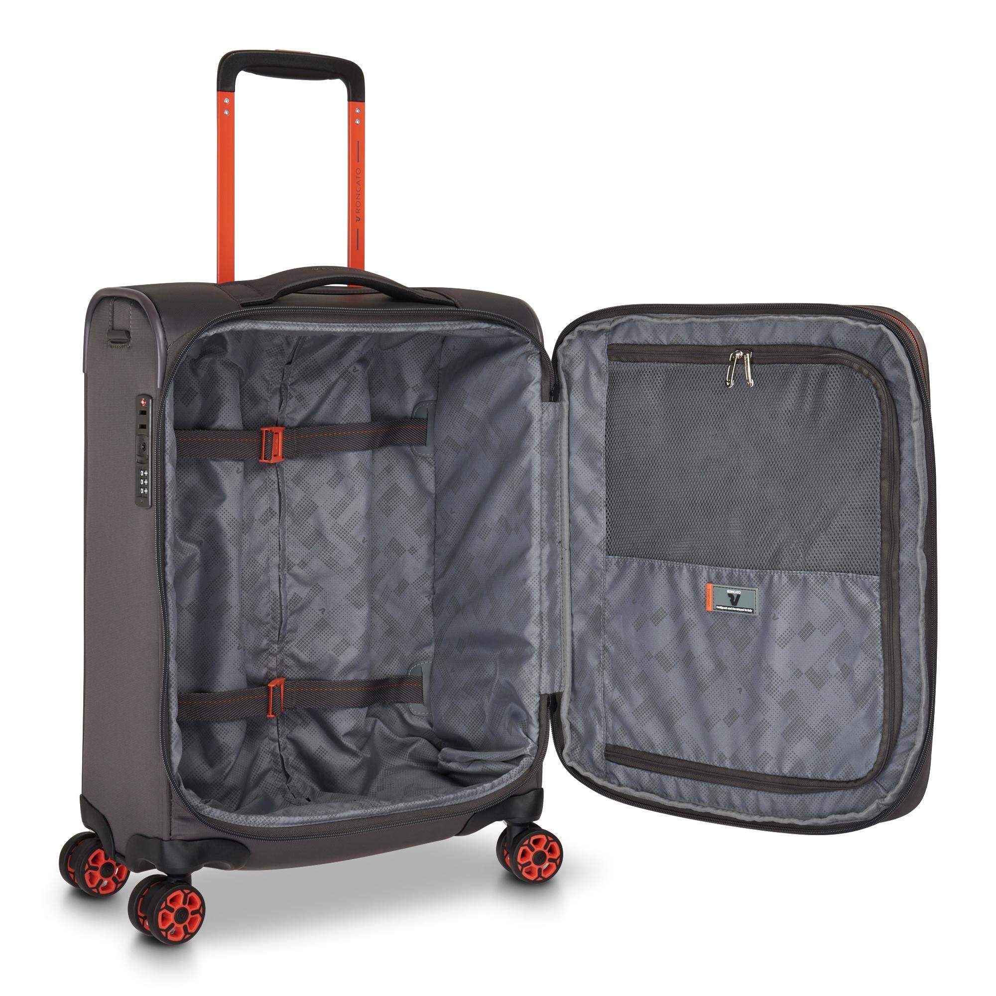 Trolley Cabina Roncato 55 cm con Quattro Ruote Grigio TU | Giò Fashion